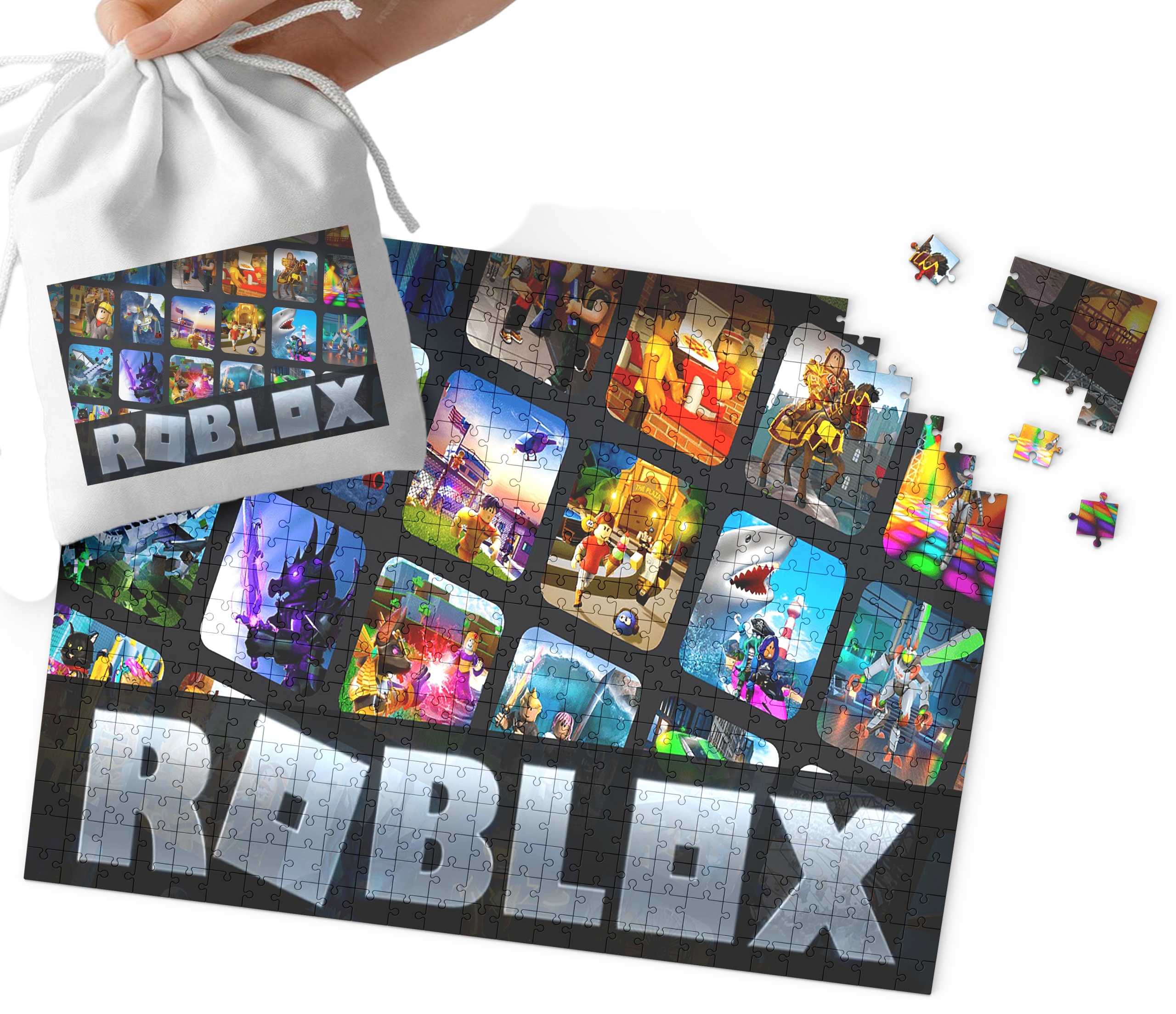 PUZZLE - ROBLOX WZORY Z BAJEK I GIER PREZENT DLA DZIECI 192el + WORECZEK