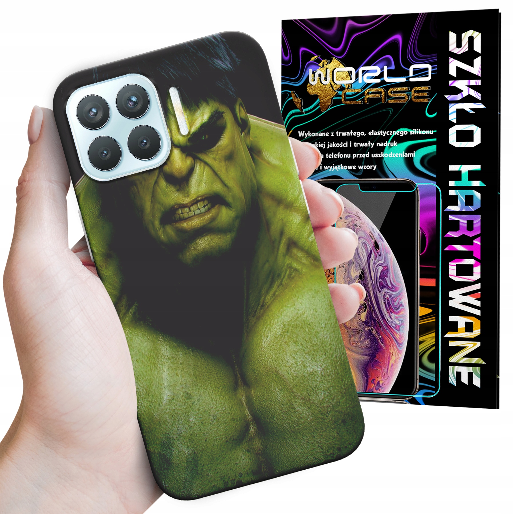 ETUI CASE DO OPPO RENO 4 LITE - HULK AVENGERS SPIDERMAN MARVEL + SZKŁO