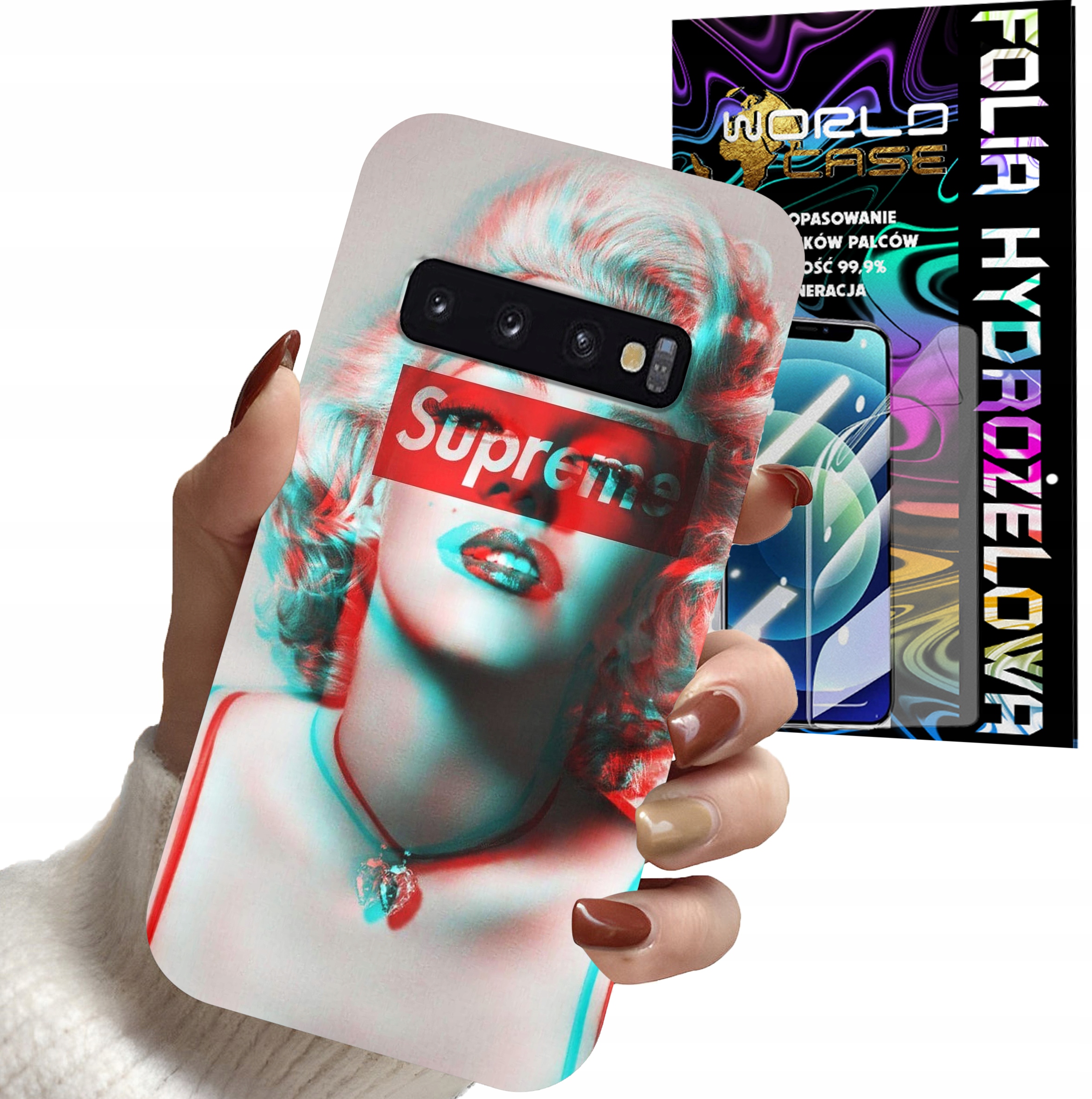 ETUI DO SAMSUNG S10 - Monroe MODNE KOBIECE WZORY + FOLIA