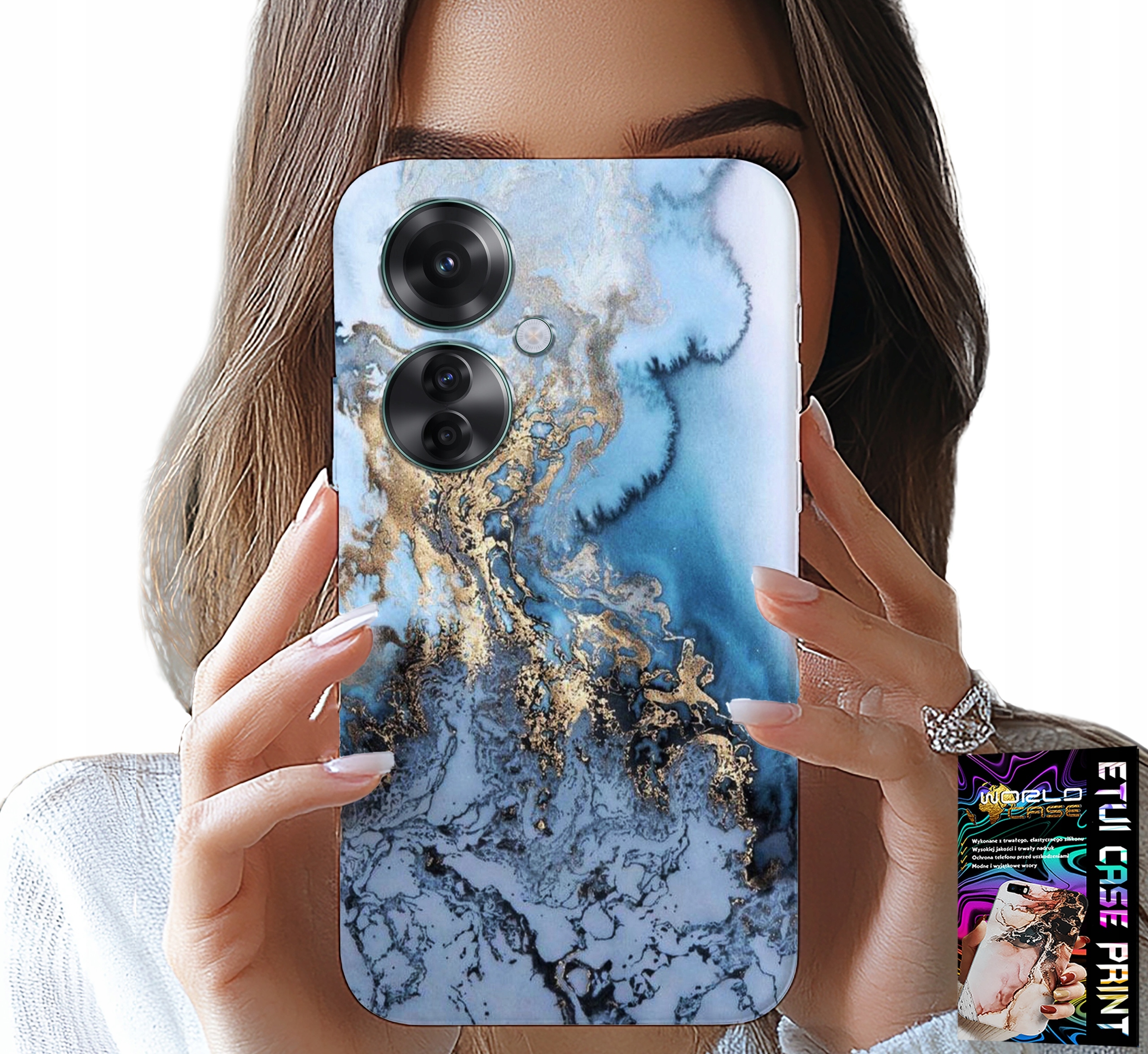 ETUI DO OPPO RENO11 F 5G - MARMUREK MARMURKI DAMSKIE WZORY +FOLIA