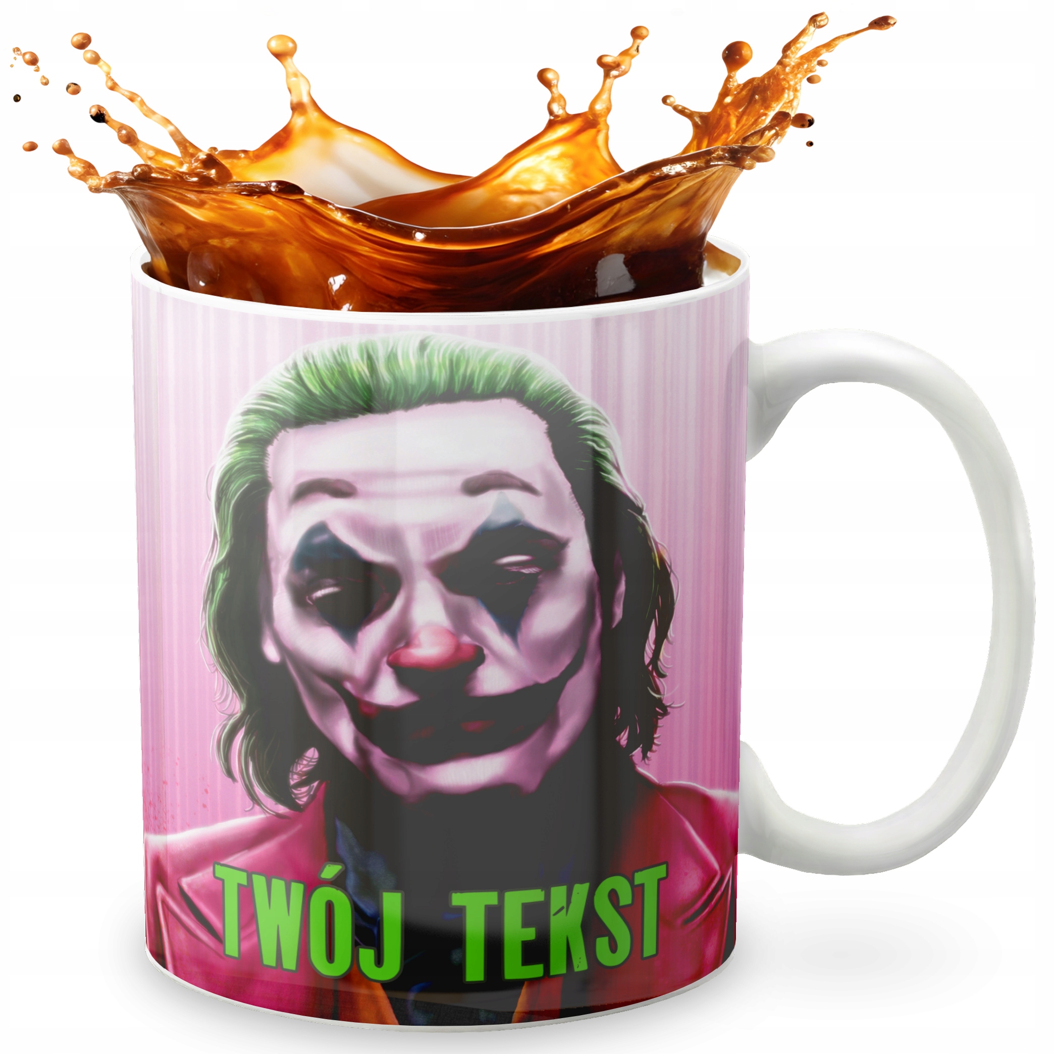 KUBEK 330ml GRAFIKA PREZENT ŚWIĘTA WZÓR - FILM BAT MAN JOKER + IMIĘ