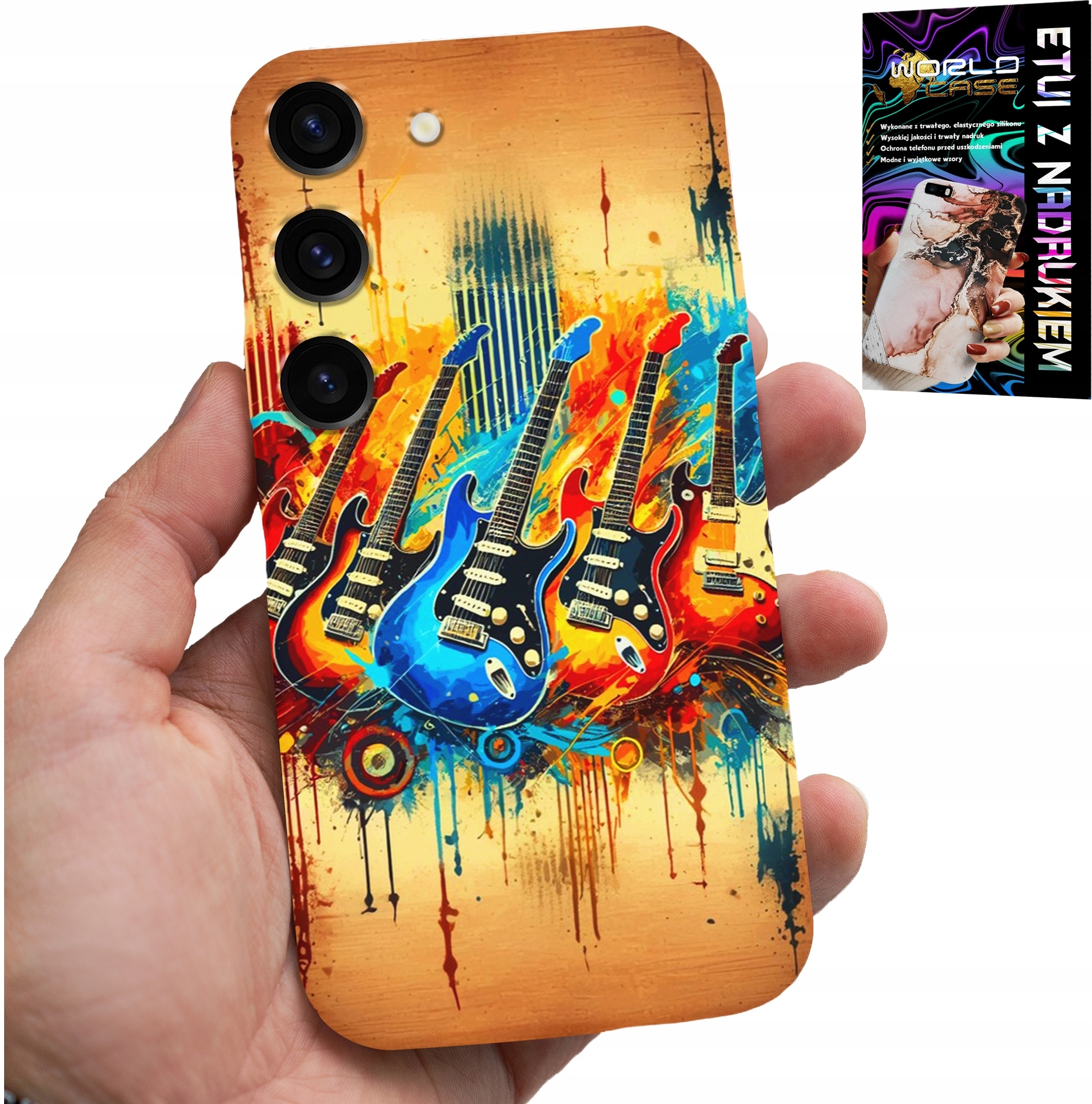 ETUI DO SAMSUNG GALAXY S23 PLUS - GITARA ELEKTRYCZNA, ROCK AND ROLL, METAL