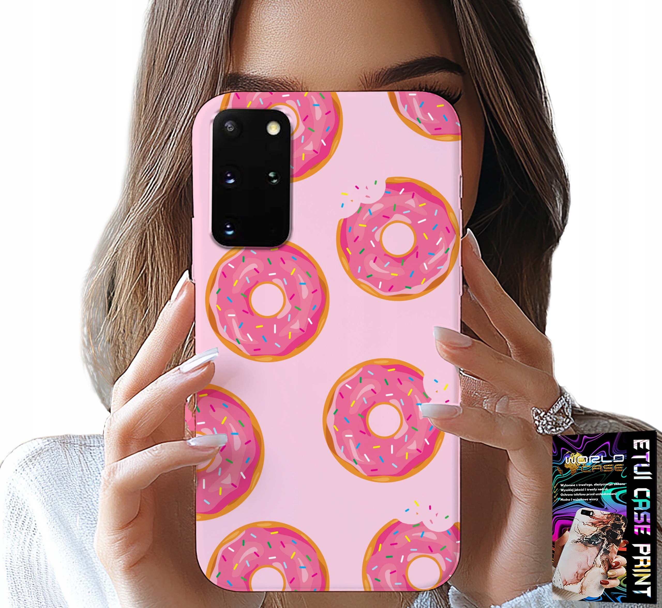 ETUI DO SAMSUNG GALAXY S20 PLUS - WZÓR Z PĄCZKAMI DONATAMI POLEWĄ CUKROWĄ