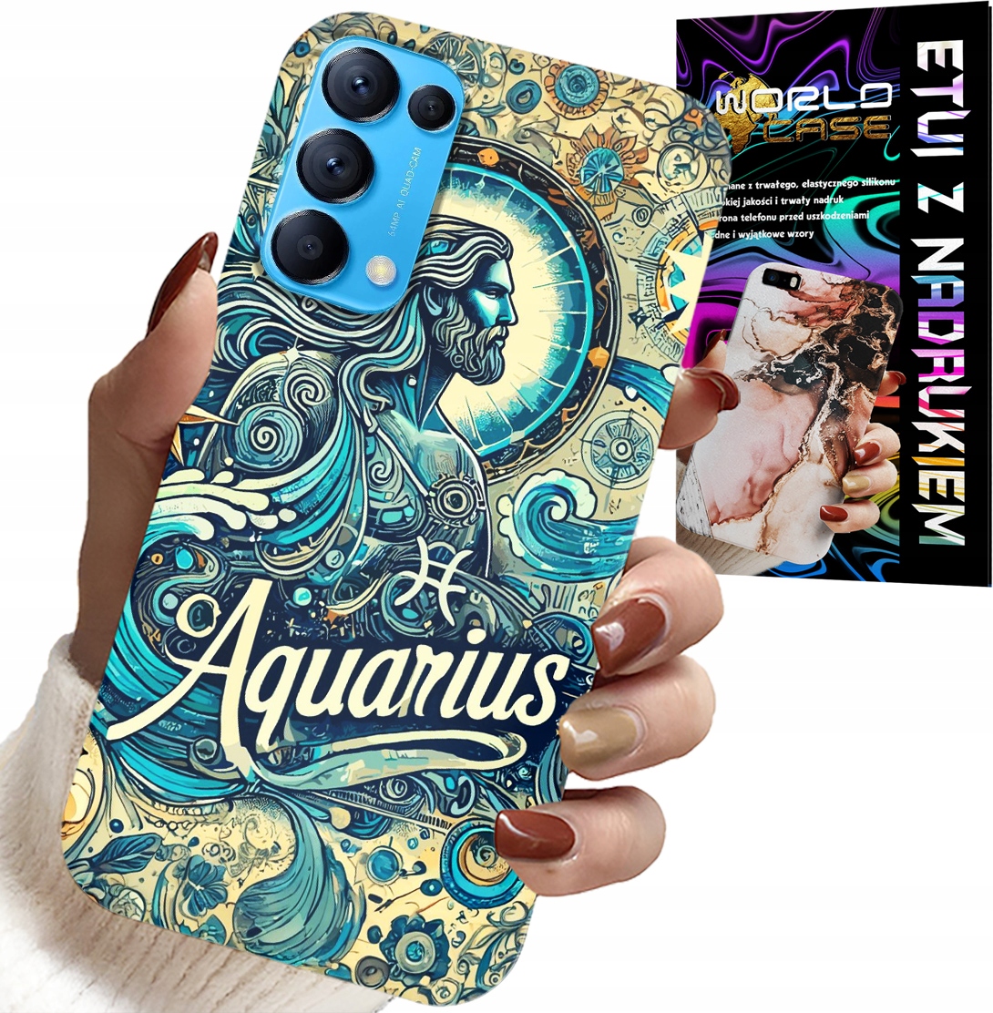 ETUI DO OPPO FIND X3 LITE - ZNAK ZODIAKU, WODNIK, ASTRONOMIA PLECKI