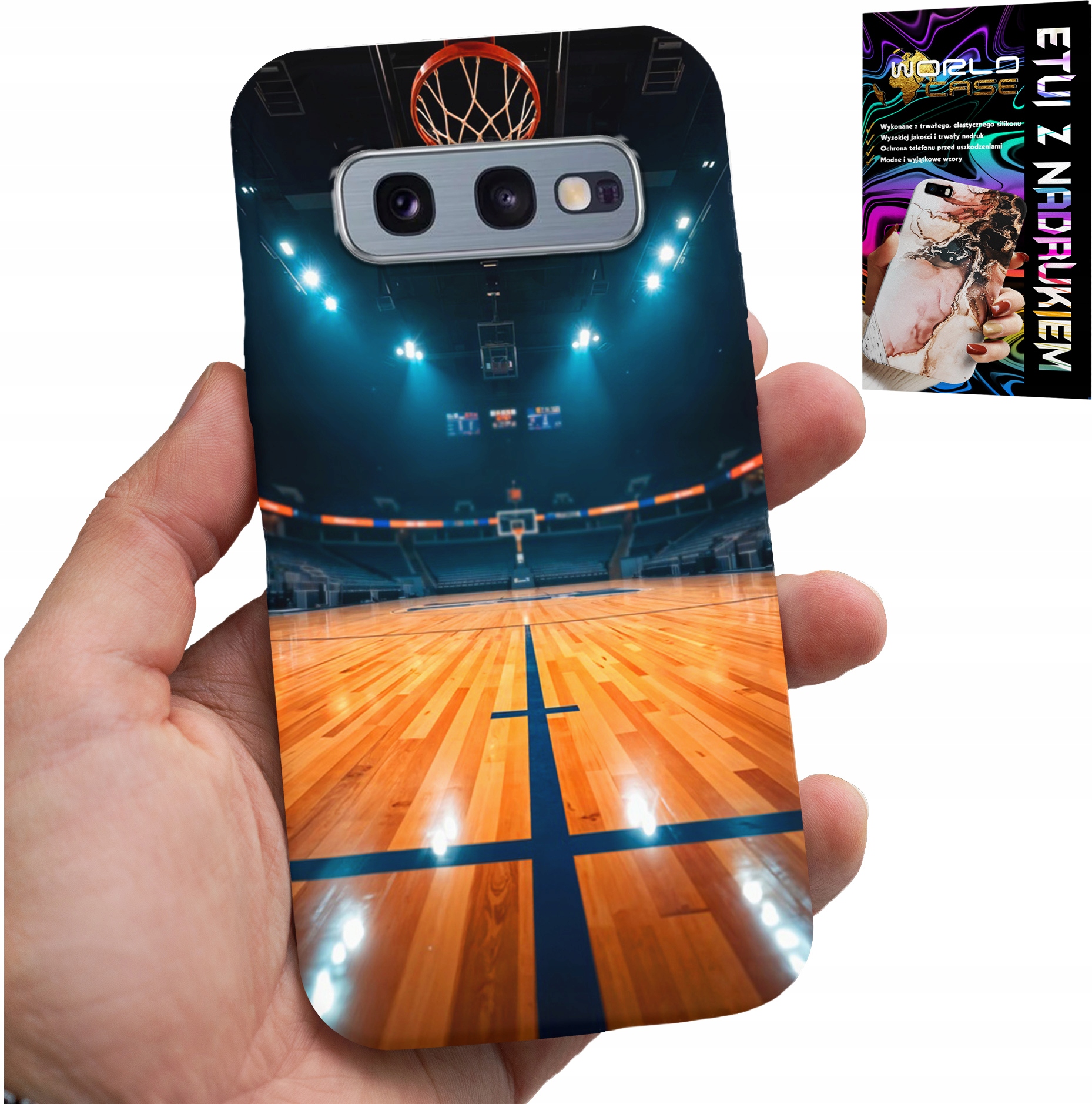 ETUI DO SAMSUNG GALAXY S10E - KOSZYKÓWKA NBA BOISKO, KOSZ FAN WZORY