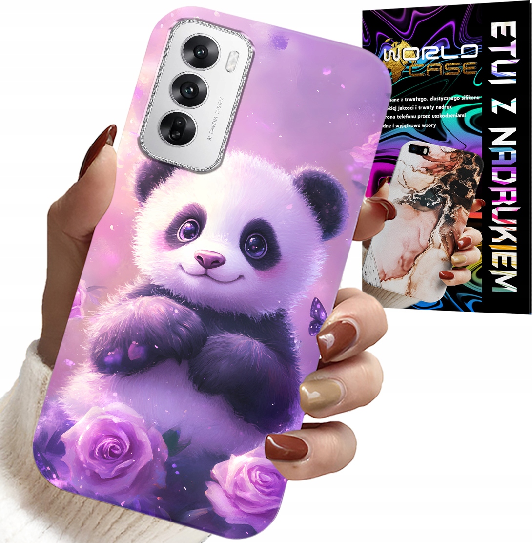 ETUI DO OPPO RENO12 PRO 5G - SŁODKA PANDA WZORY DLA DZIECI + FOLIA