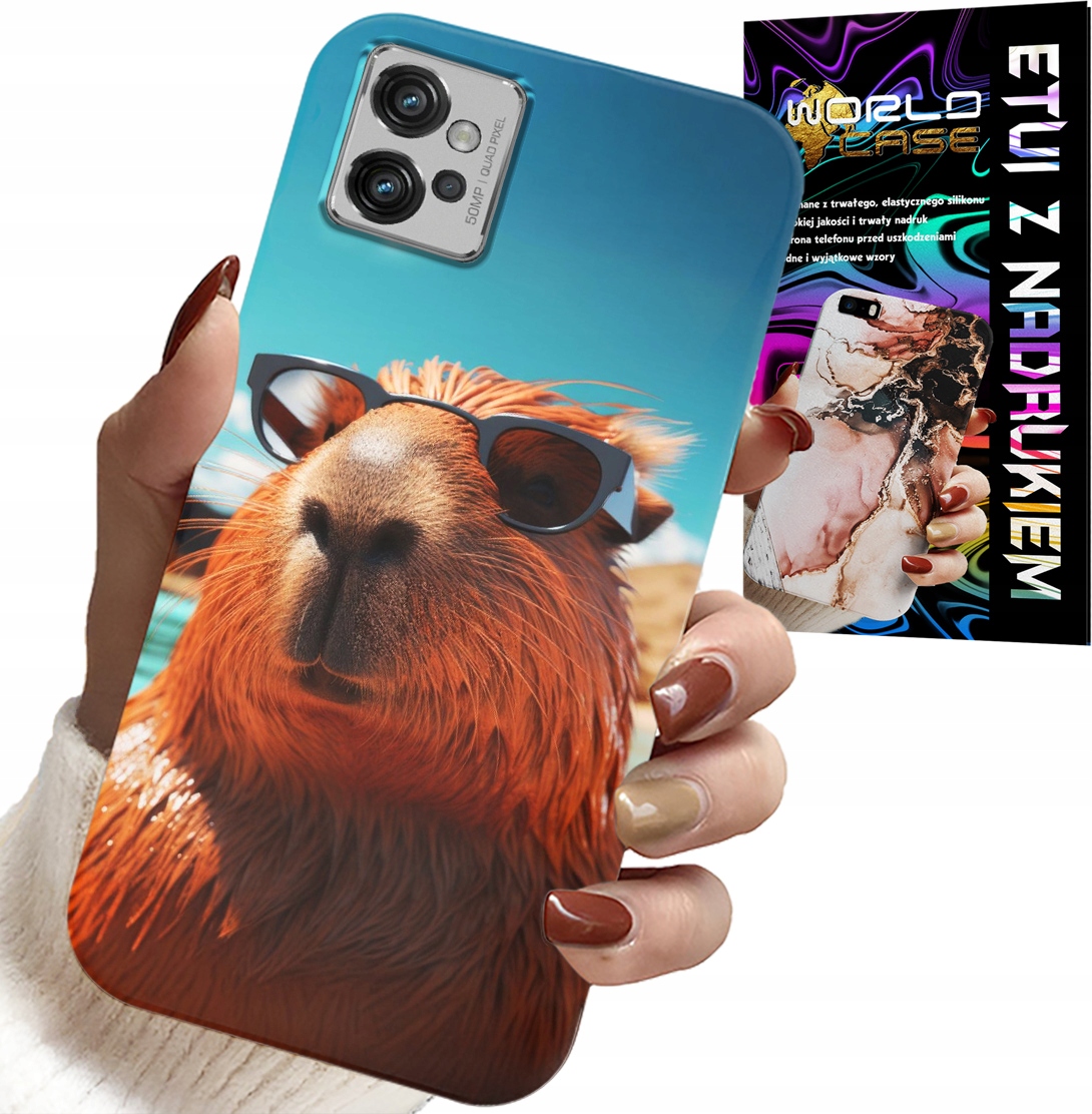 ETUI DO MOTOROLA G32 - SŁODKA KAPIBARA, CAPIBARA CASE + FOLIA