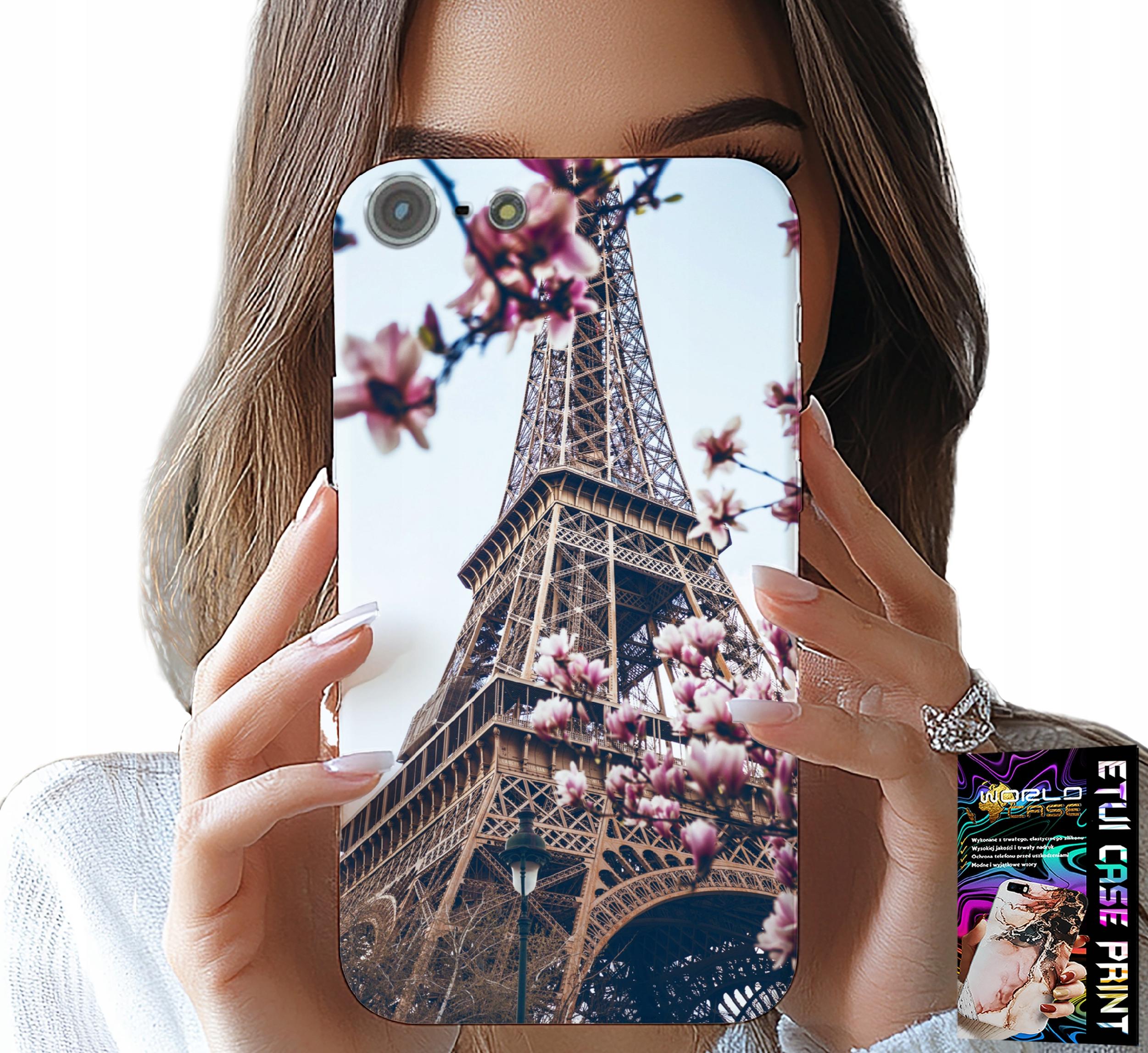 ETUI DO IPHONE 5 / 5S / 5C - PARYŻ WIEŻA EIFFLA PIĘKNE MIEJSCA PLECKI