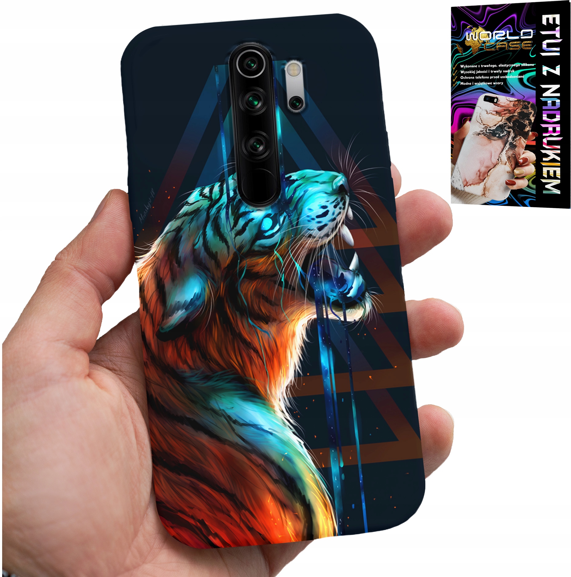 ETUI DO XIAOMI NOTE 8 PRO - TYGRYS MĘSKIE WZORY NA OBUDOWĘ, CASE