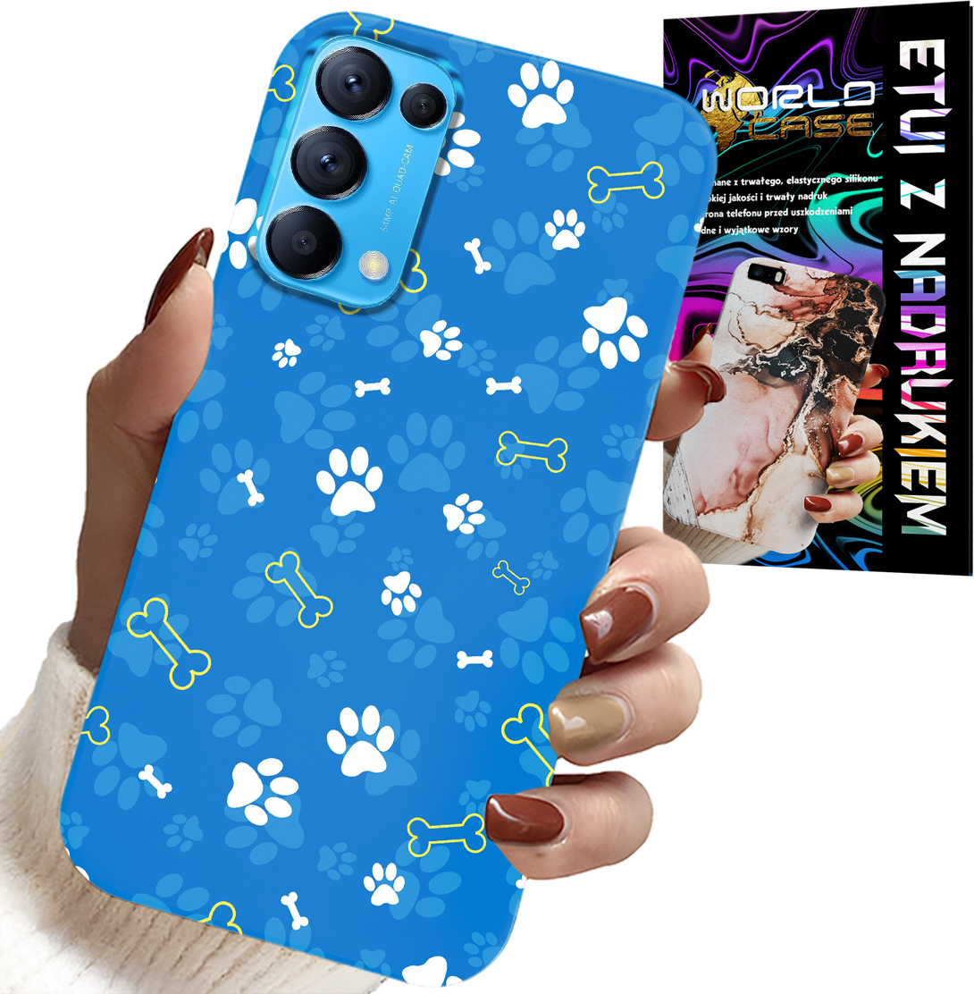 ETUI DO OPPO FIND X3 LITE - ŁAPKI KOŚCI PIES PATROL WZORY DLA DZIECI