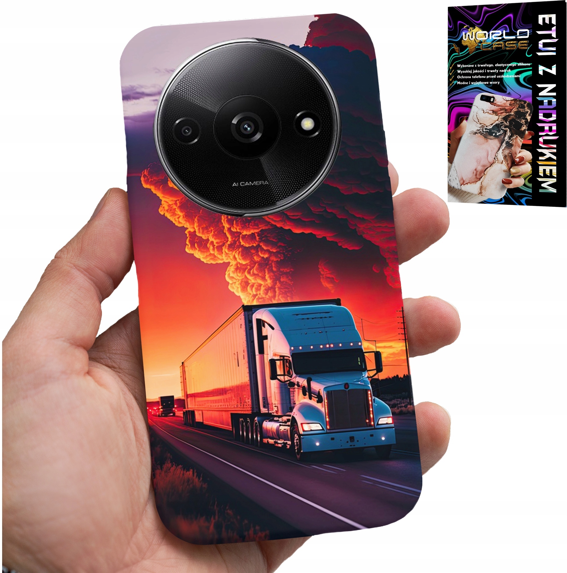 ETUI DO XIAOMI REDMI A3 - TIR CIĘŻARÓWKA CASE + SZKŁO HARTOWANE