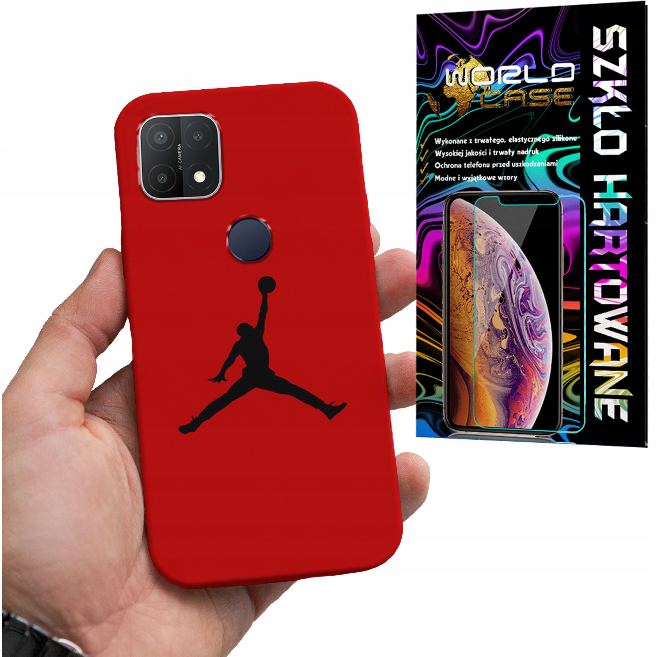 ETUI DO OPPO A15 (A15s) - KOSZYKÓWKA WZORY DLA FANÓW NBA + SZKŁO