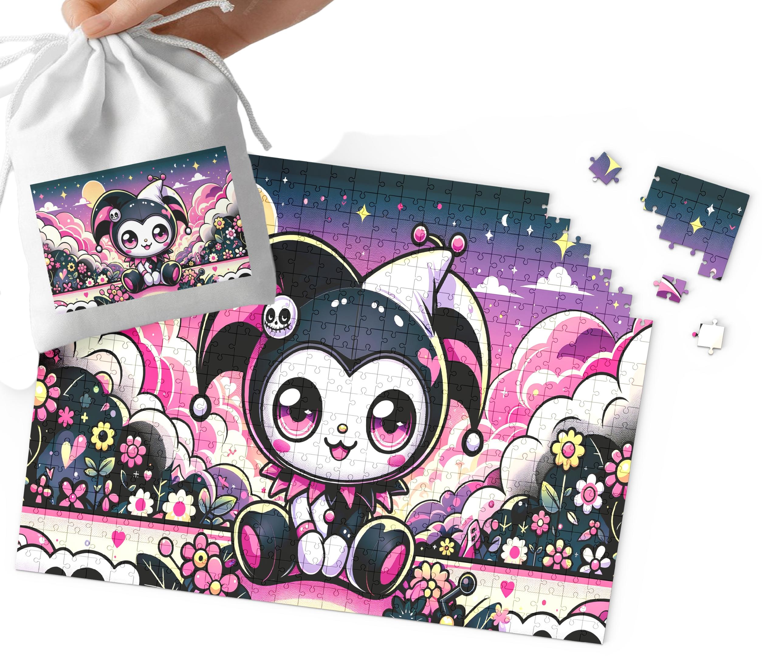 PUZZLE - Kuromi Hel.lo Kit.ty WZORY Z BAJEK PREZENT 96EL + WORECZEK