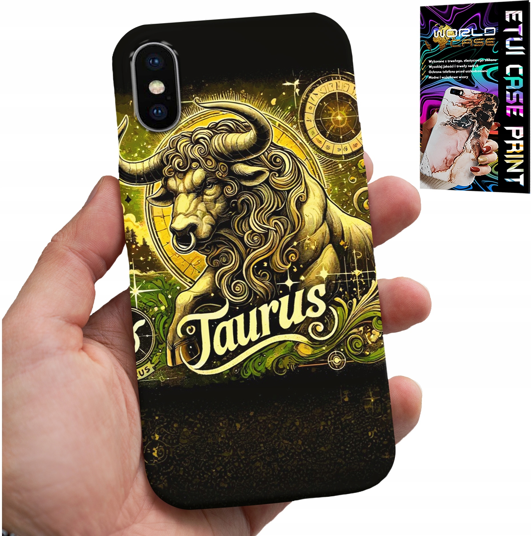 ETUI DO IPHONE XS MAX - ZNAK ZODIAKU BYK ASTRONOMIA FUTERAŁ