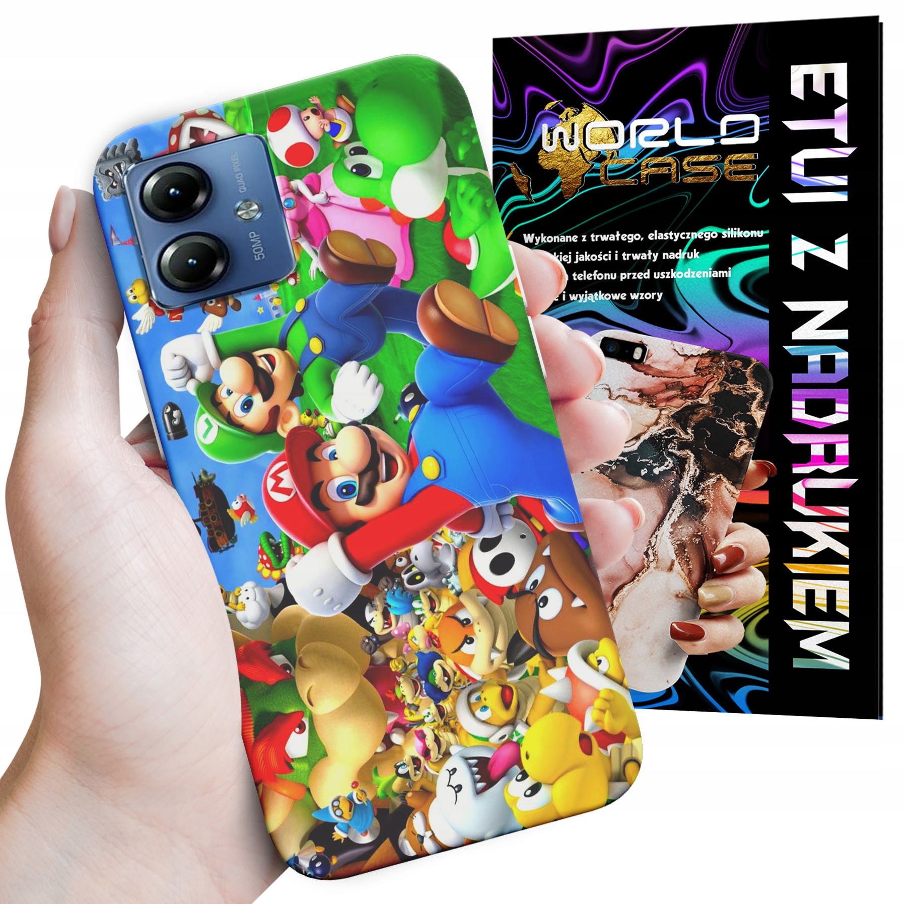 ETUI CASE DO MOTOROLA MOTO G14 - SUPER MARIO BROS BAJKI WZORY WYBÓR