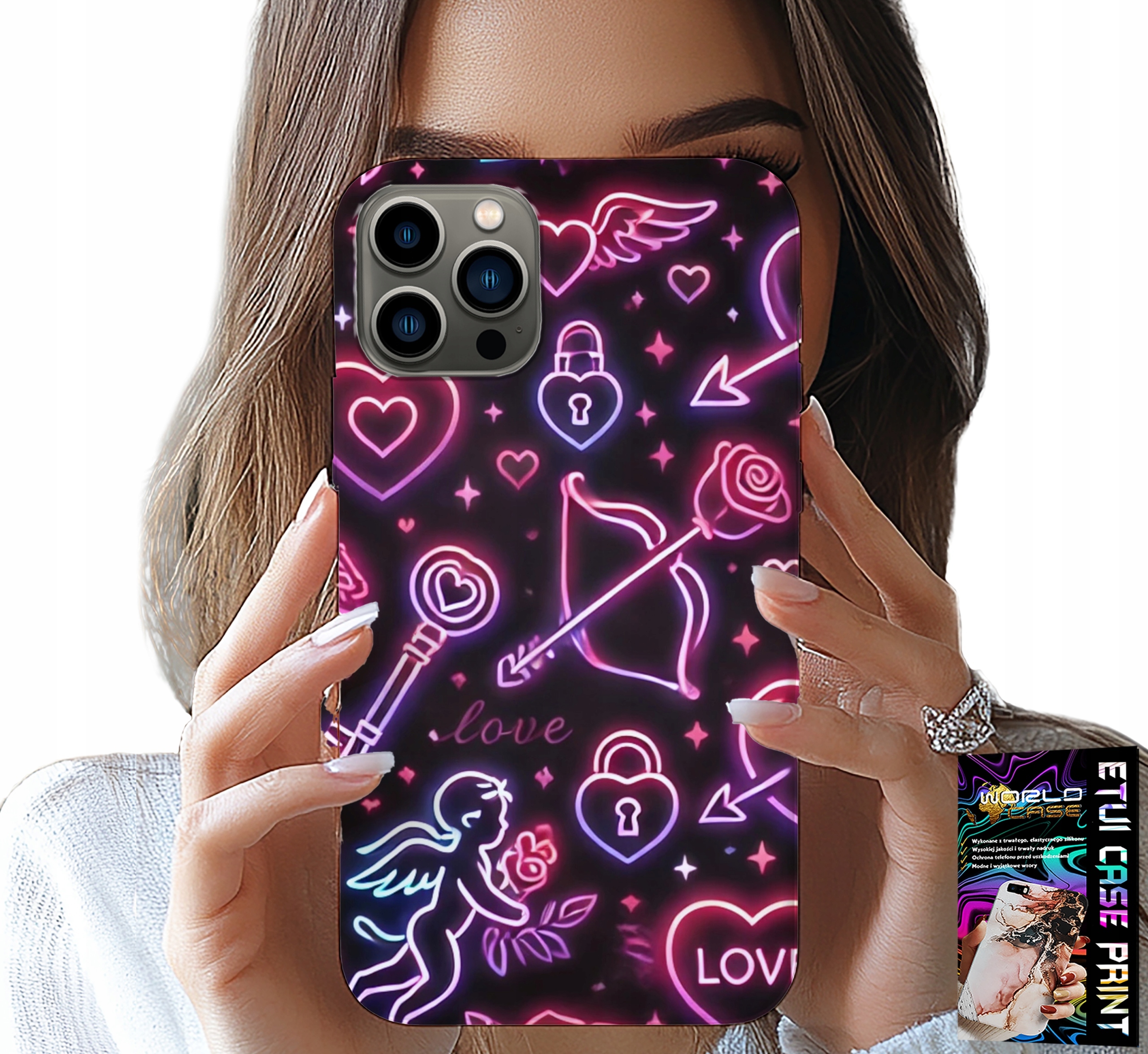 ETUI DO IPHONE 12 PRO MAX - WALENTYNKOWY CASE, ŁUP, KUPIDYN, SERCA