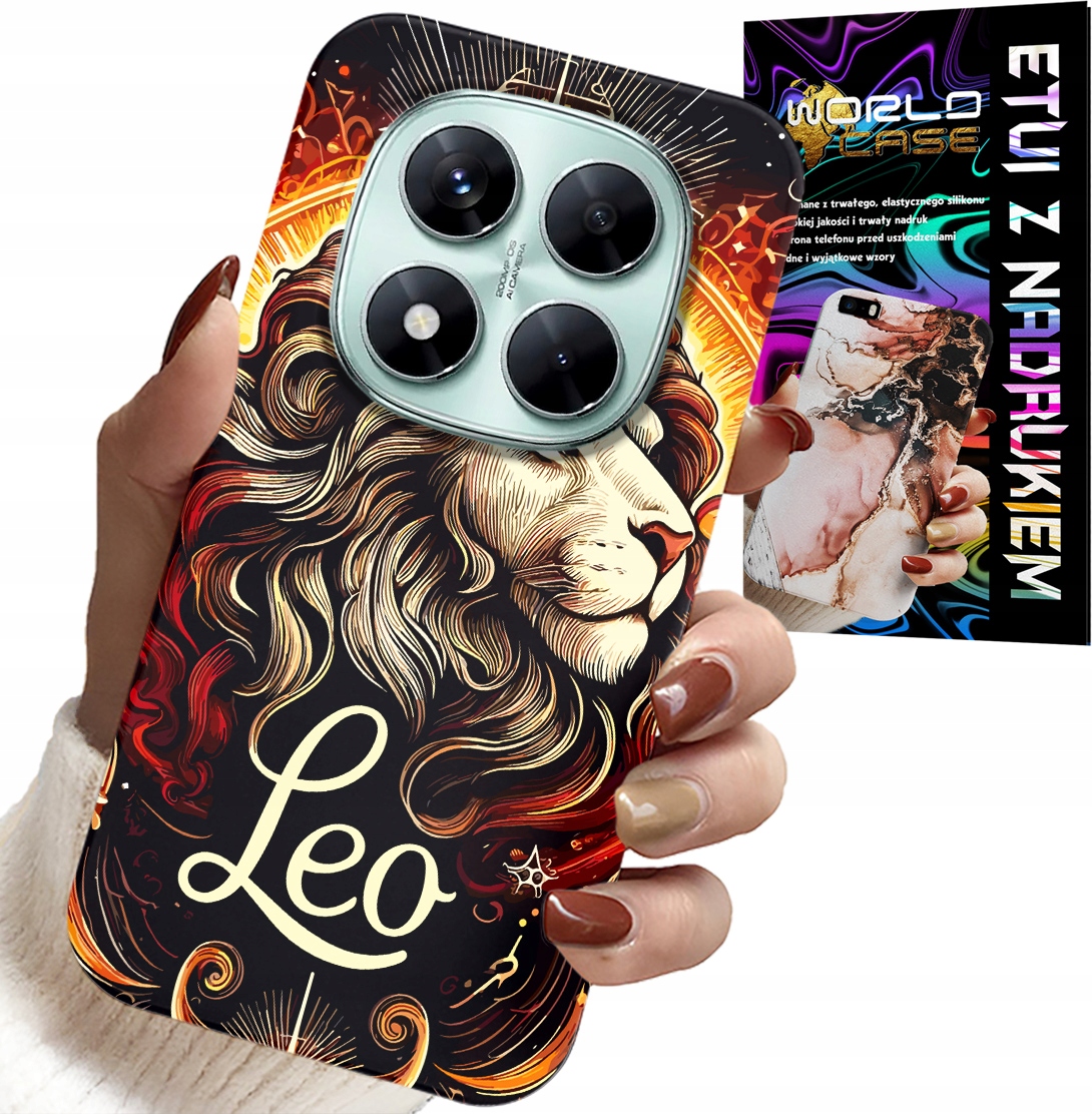 ETUI DO XIAOMI NOTE 14 PRO 5G - LEW, ZNAK ZODIAKU ASTRONOMIA, CASE + SZKŁO