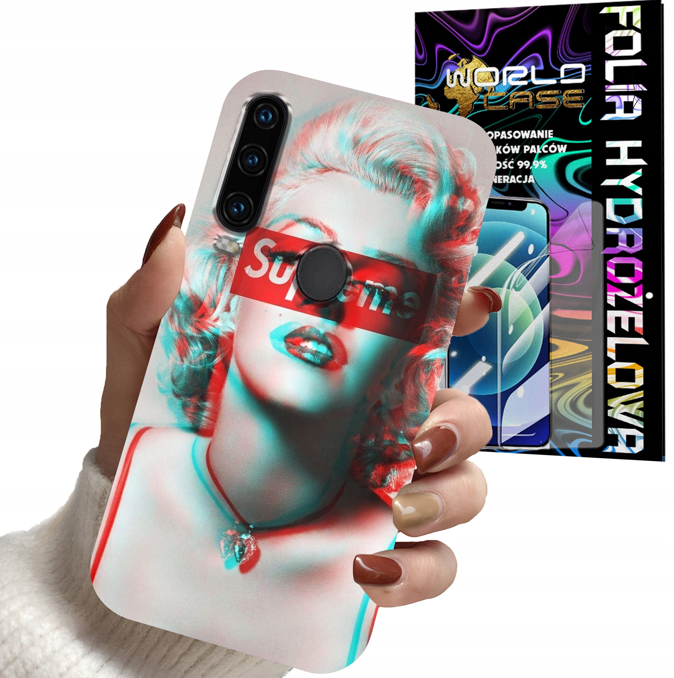 ETUI DO HUAWEI Y6P - Monroe MODNE KOBIECE WZORY + FOLIA