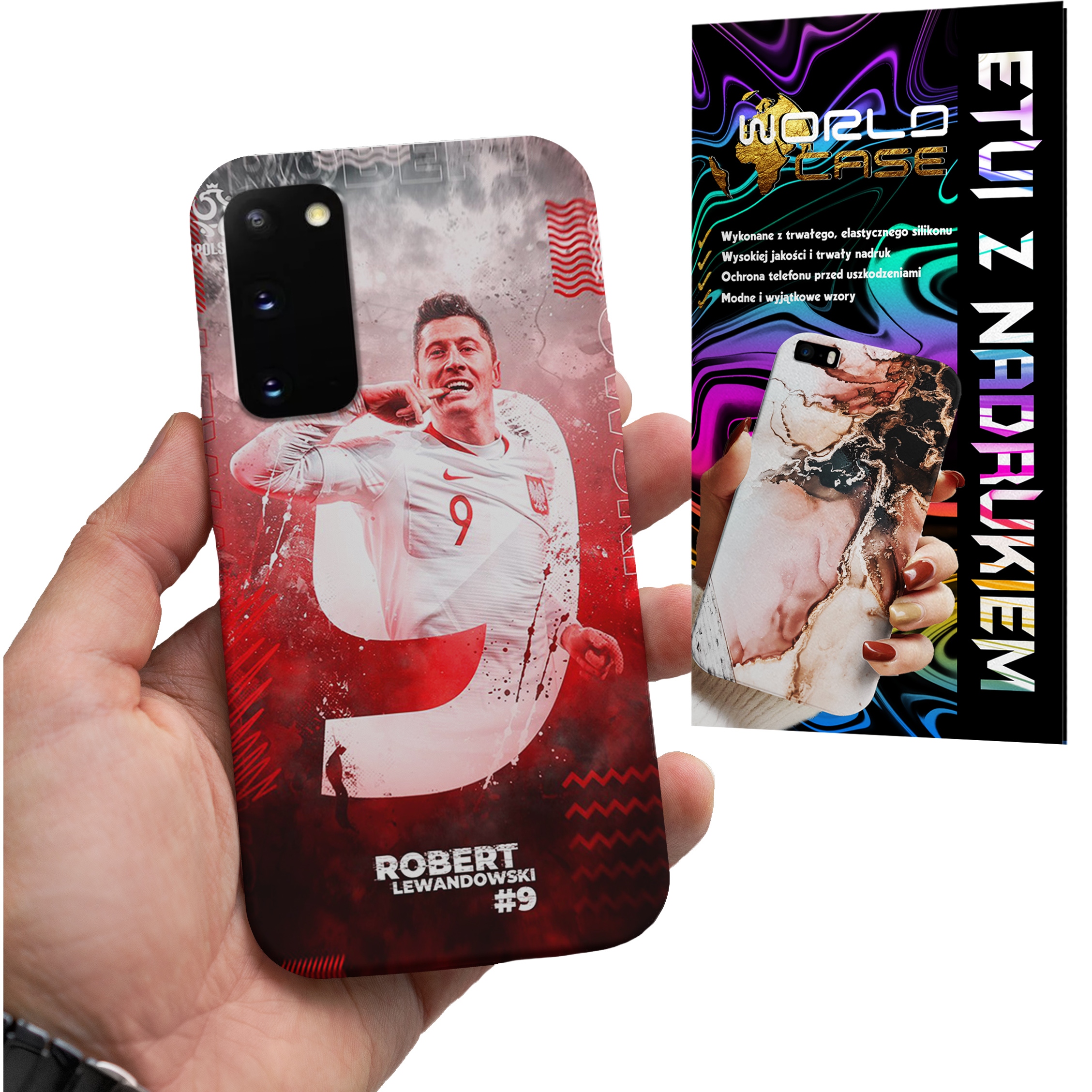 ETUI CASE DO SAMSUNG S20 FE - FC BARCELONA LEWANDOWSKI PIŁKARSKIE WZORY