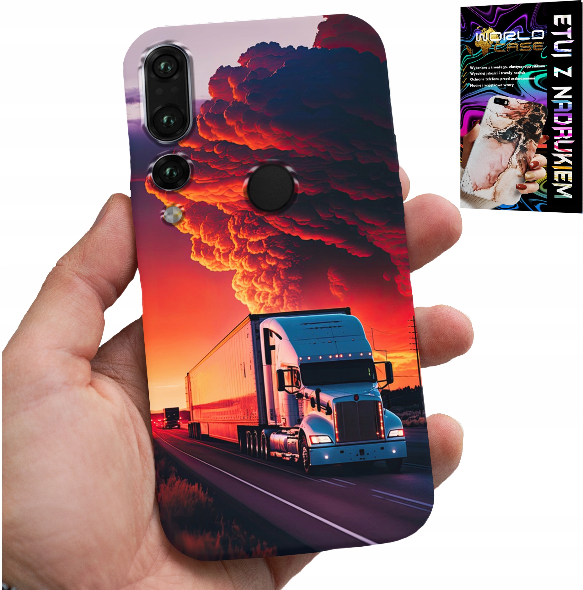 ETUI DO HUAWEI P20 PRO - TIR CIĘŻARÓWKA CASE + SZKŁO HARTOWANE