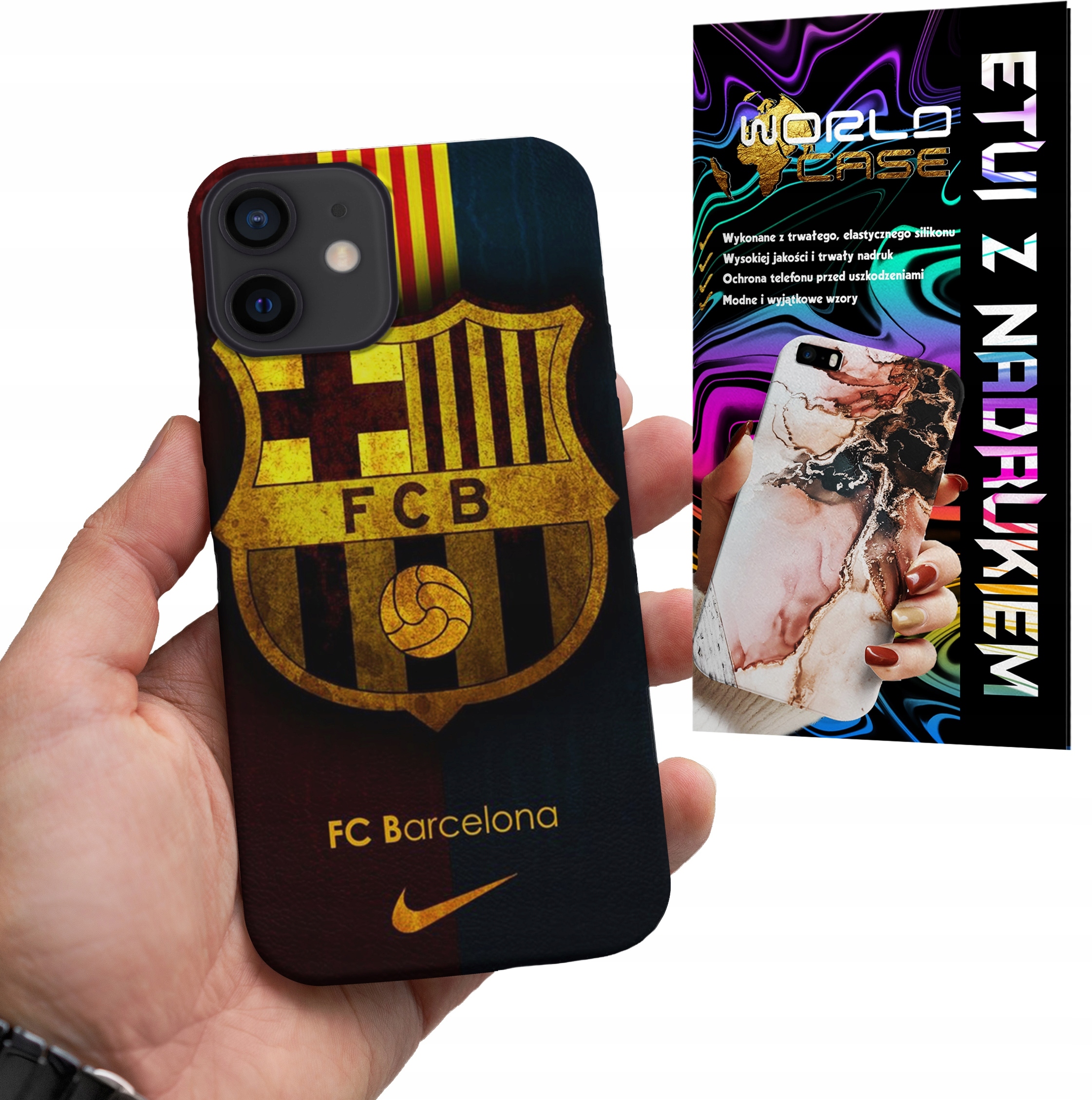 ETUI CASE DO IPHONE 12 MINI - FC BARCELONA PIŁKARSKIE WZORY REAL MADRYT