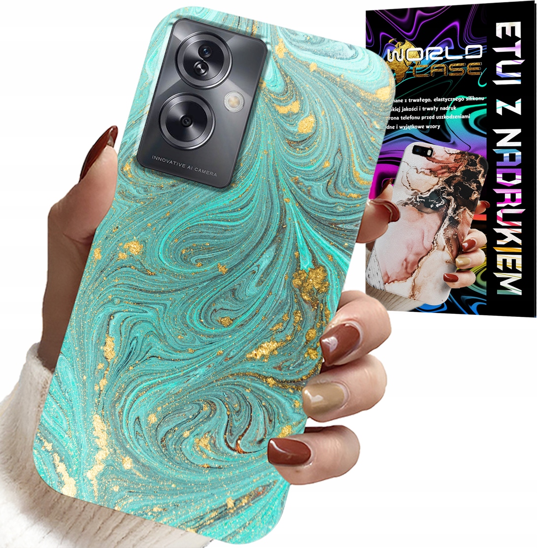 ETUI DO OPPO A79 5G - MARMURKOWE WZORY + FOLIA HYDROŻEL