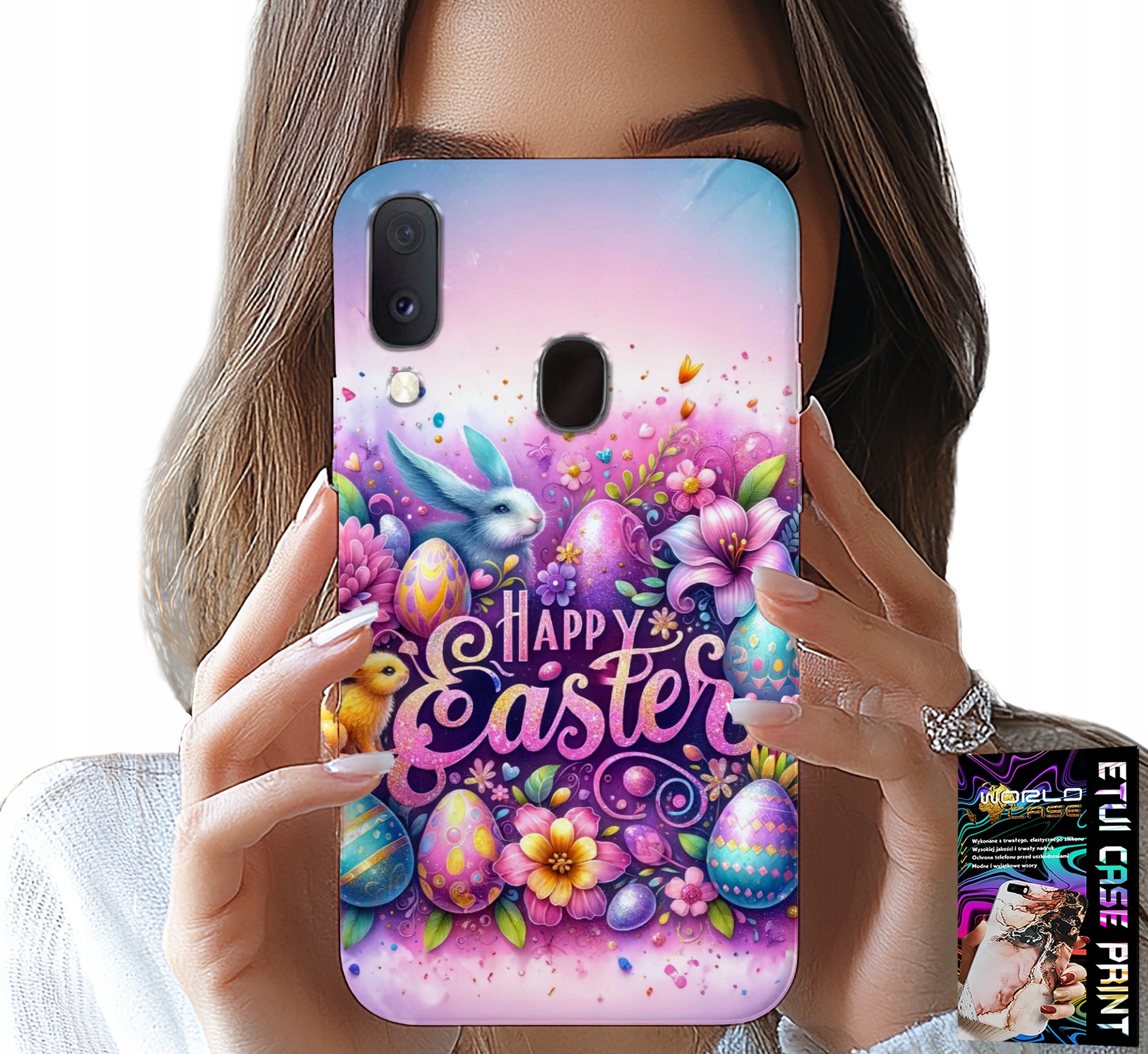ETUI DO SAMSUNG GALAXY A20E - WESOŁEGO JAJKA, WIELKANOC, PISANKI JAJKA