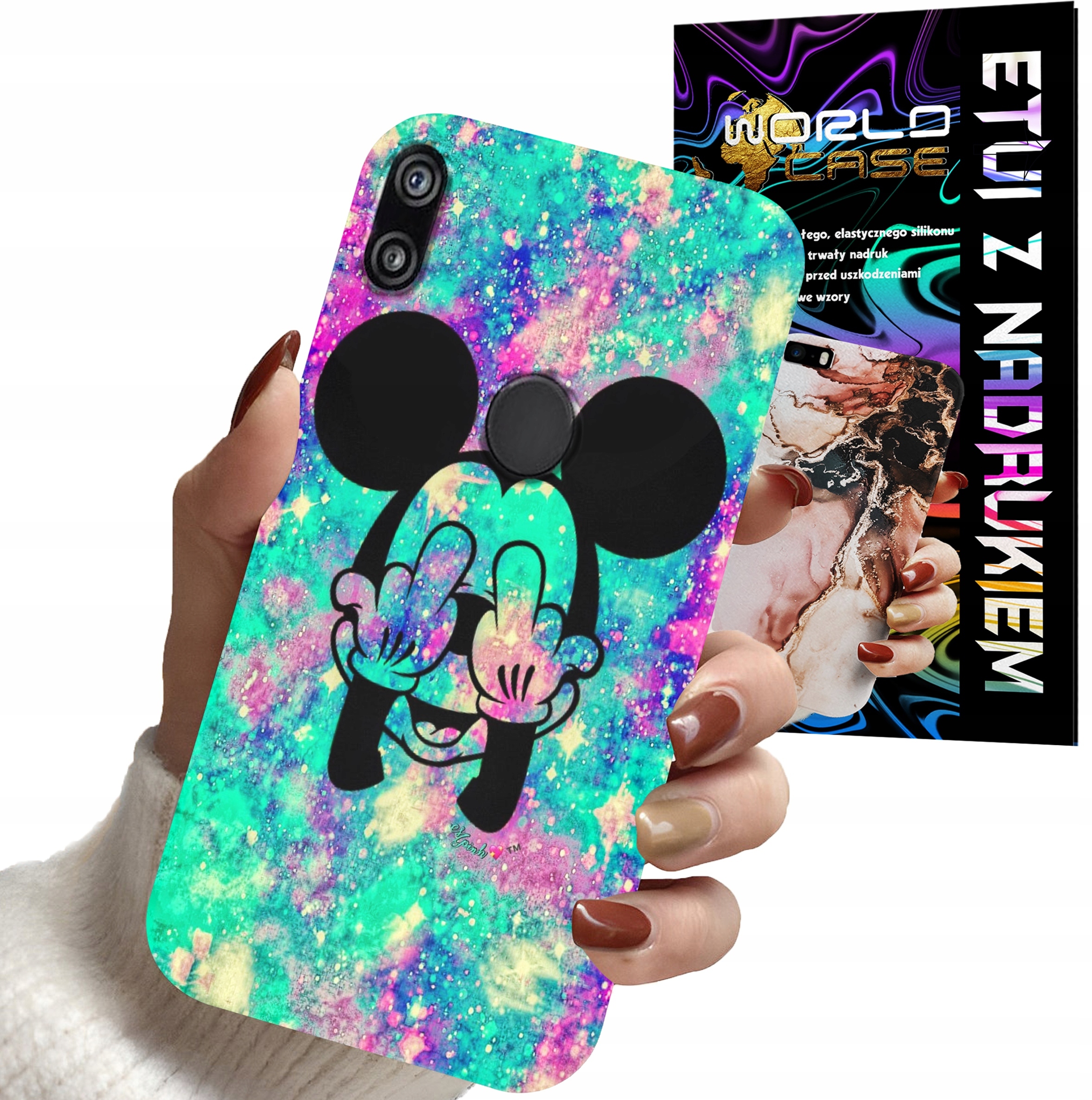 ETUI CASE DO HUAWEI P SMART 2019 - MYSZKA MINNIE DAMSKIE WZORY PLECKI