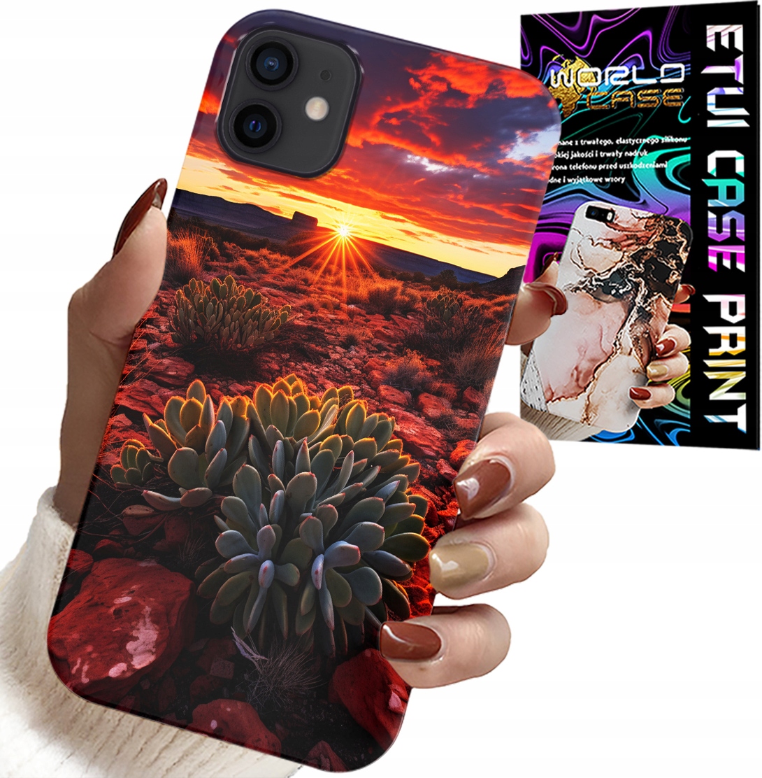 ETUI DO IPHONE 13 MINI - MEKSYKAŃSKA PUSTYNIA WIDOKI CASE + SZKŁO