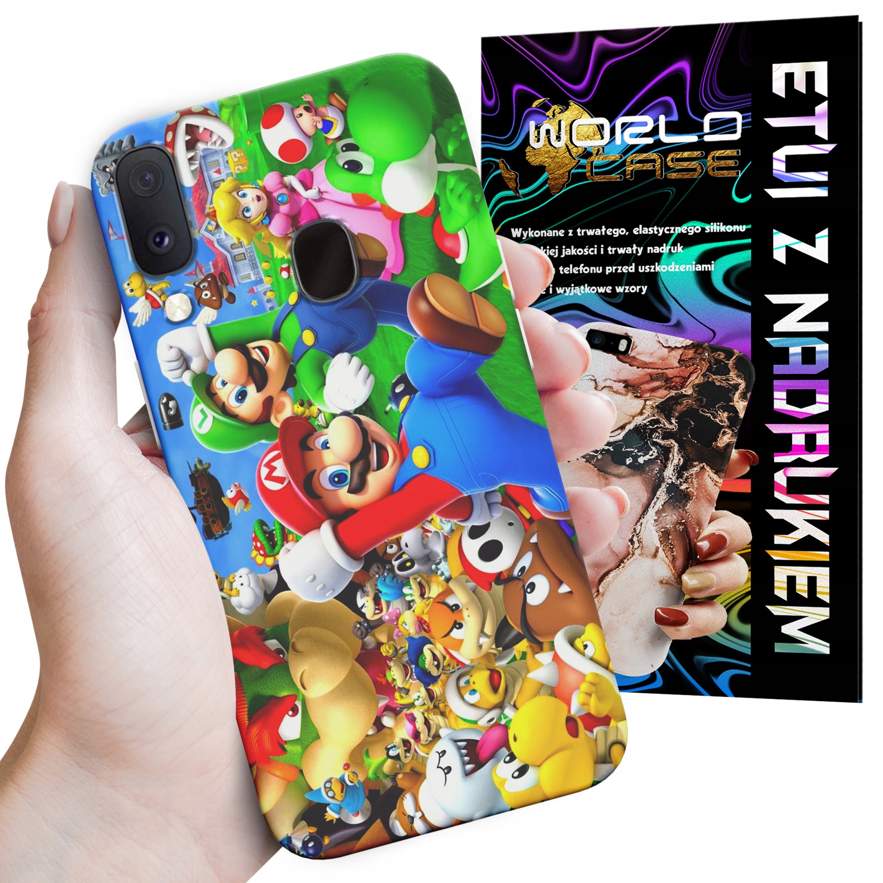 ETUI CASE DO SAMSUNG A20E - SUPER MARIO BROS BAJKI WZORY WYBÓR