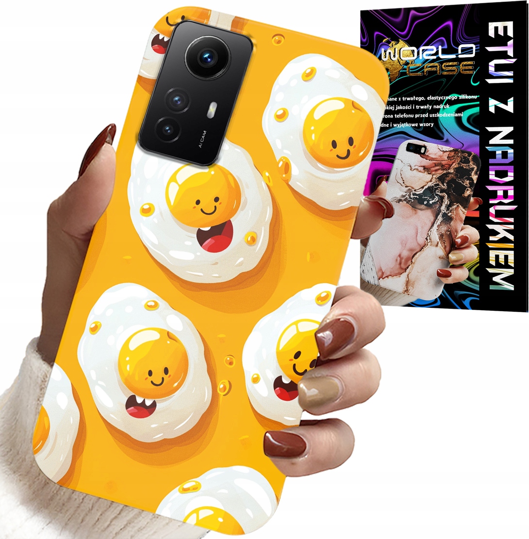 ETUI DO XIAOMI NOTE 12S 4G - SŁODKIE UŚMIECHNIĘTE JAJKA CASE + FOLIA