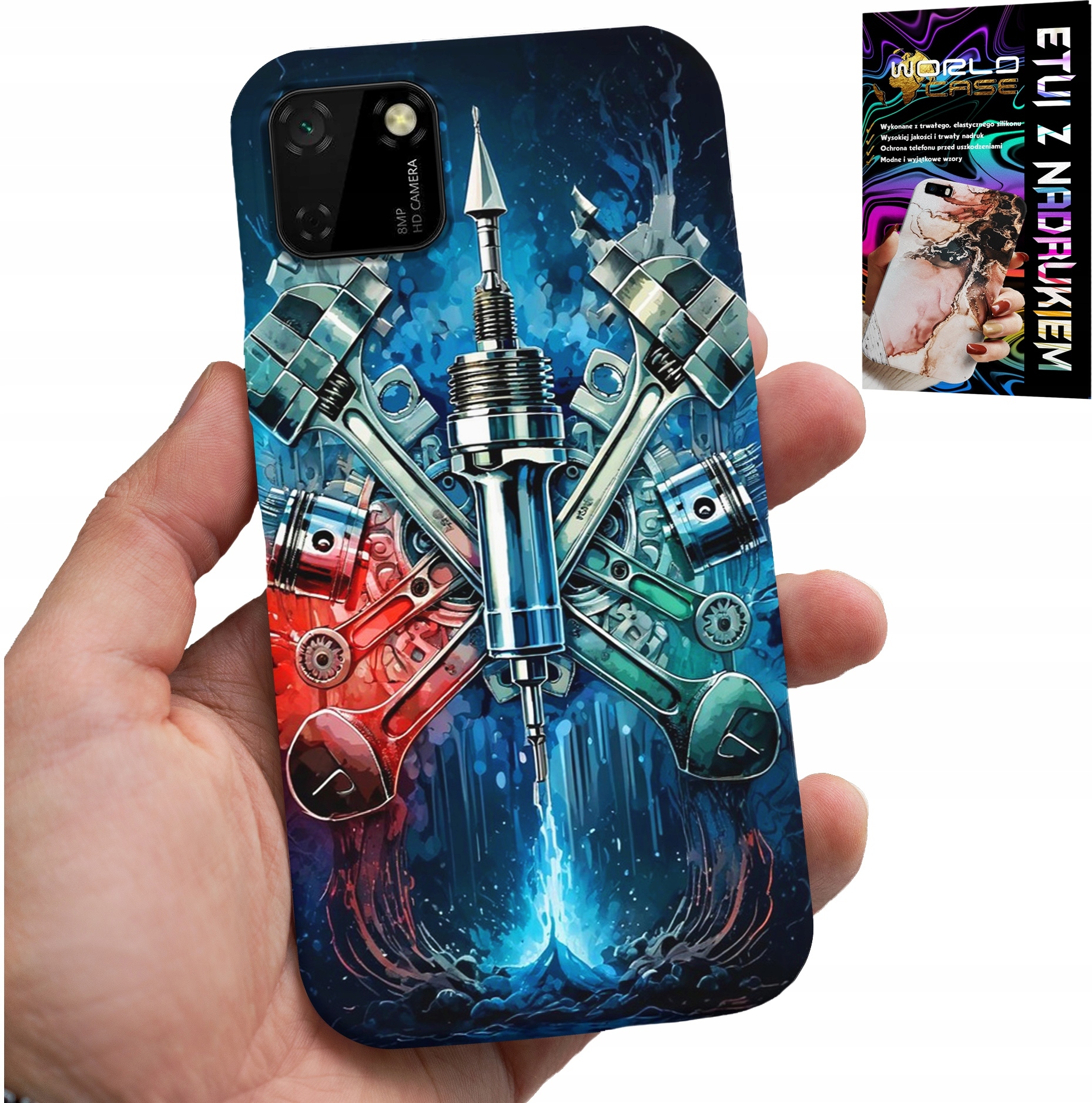 ETUI DO HUAWEI Y5P - SILNIK MECHANIK CZĘŚCI POKROWIEC + SZKŁO