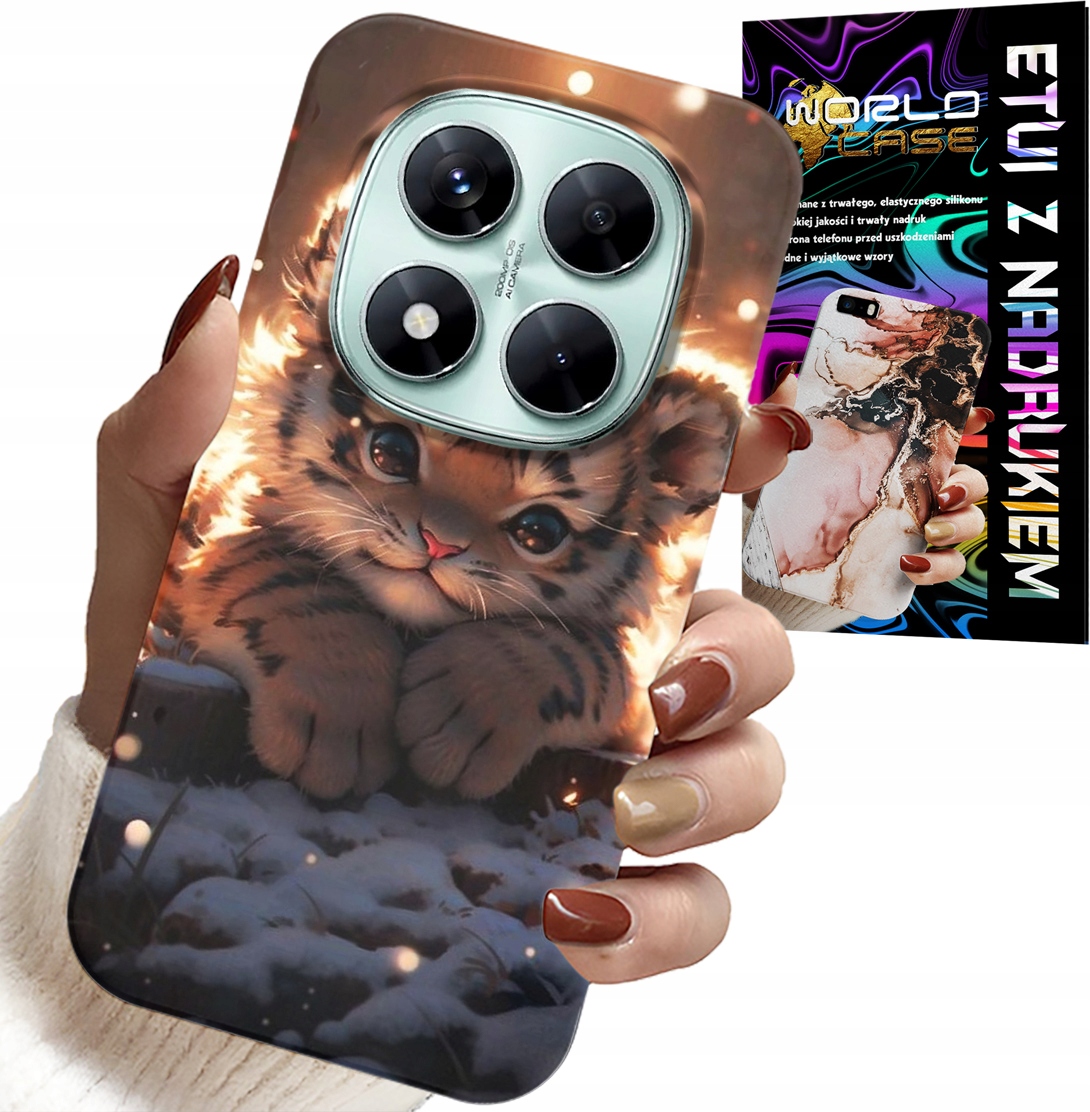 ETUI DO XIAOMI NOTE 14 PRO 5G - Z NADRUKIEM SŁODKI TYGRYSEK OBUDOWA CASE