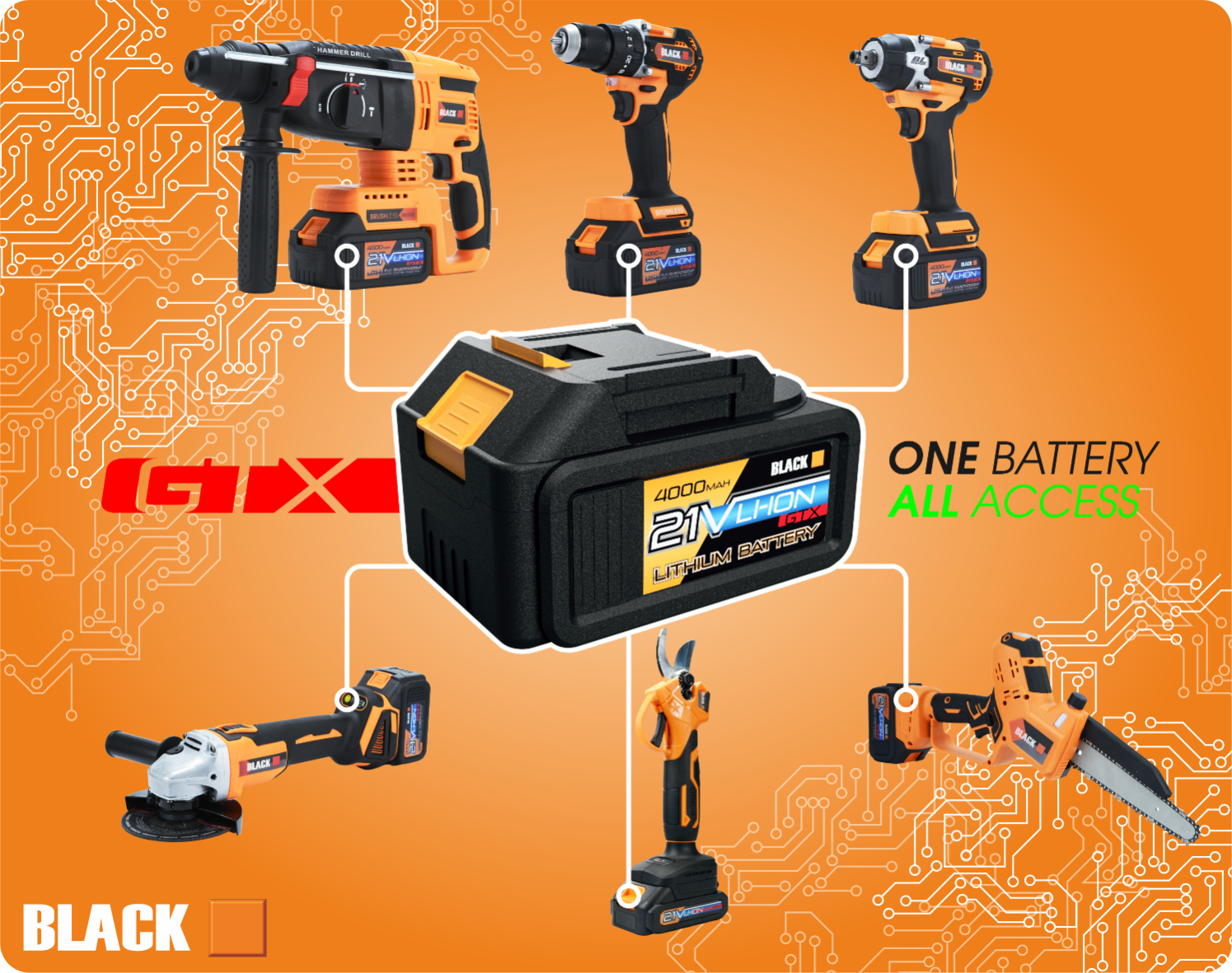 ZESTAW NARZĘDZI AKU 21V 6w1 MŁOT KLUCZ SZLIFIERKA WKRĘTARKA PIŁA