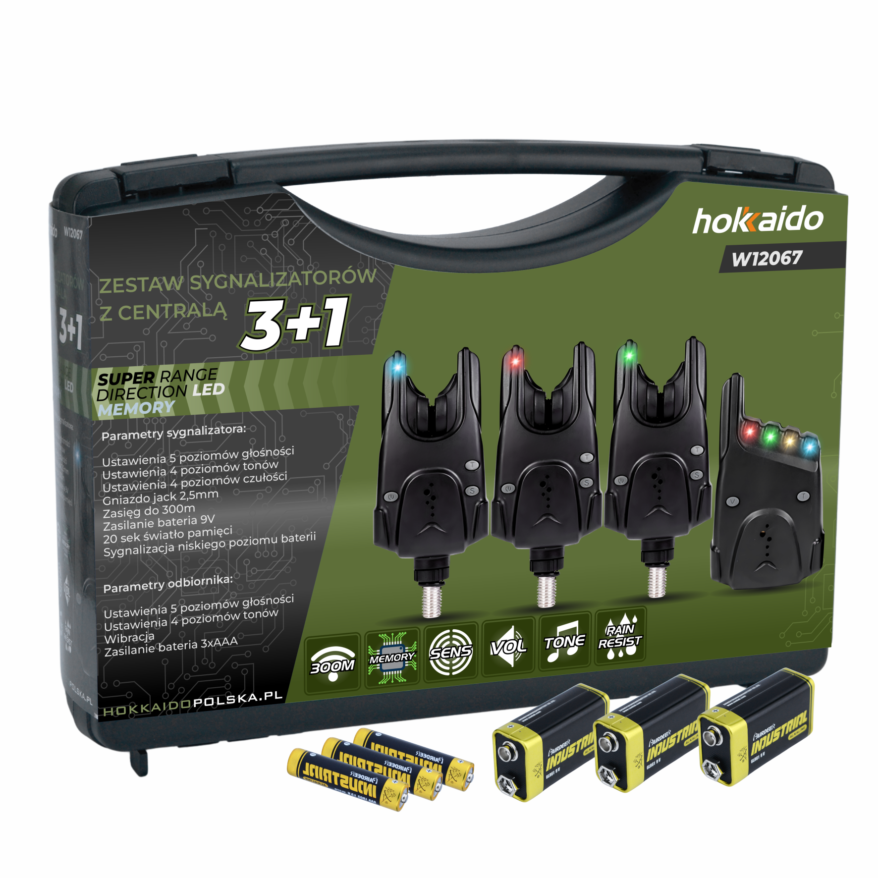 ZESTAW SYGNALIZATORÓW WĘDKARSKICH HOKKAIDO Z CENTRALKĄ 3+1 +
