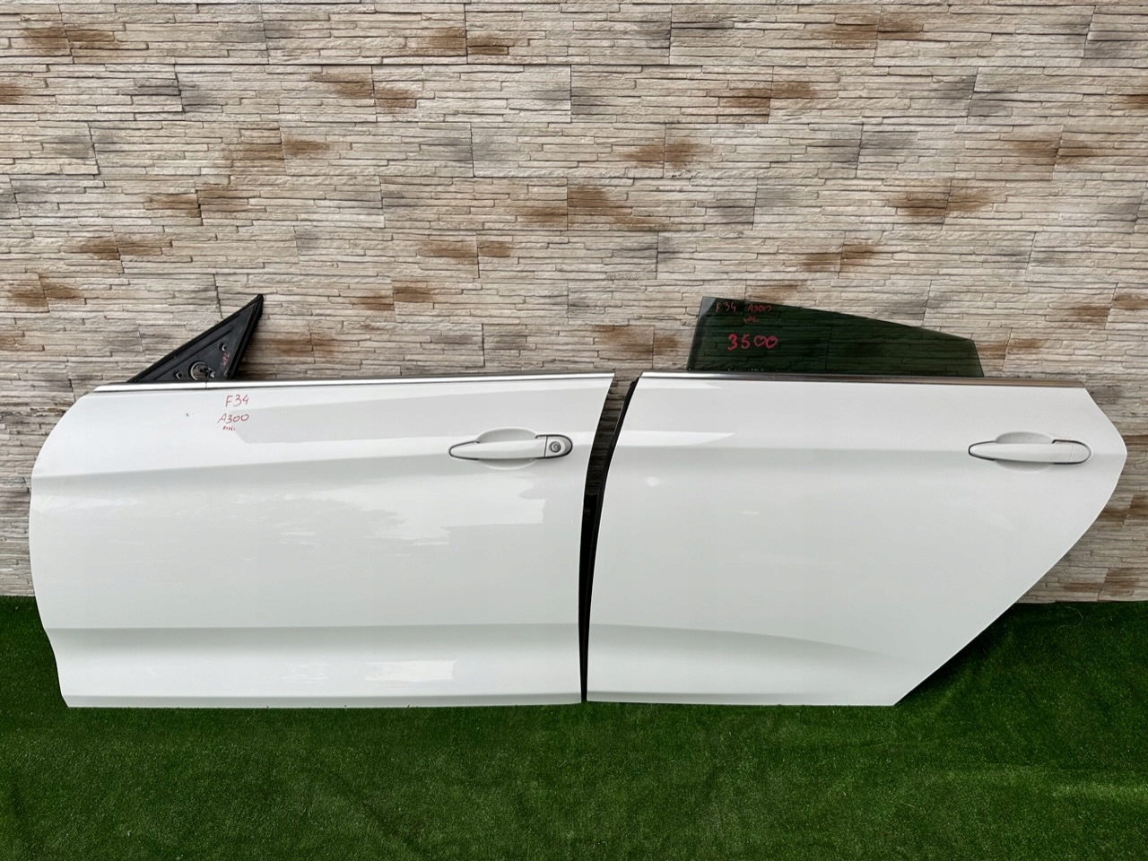 BMW 3GT F34 Linke Hintere Tür Tür Door Porte Porta A300 ALPINWEISS OE Original