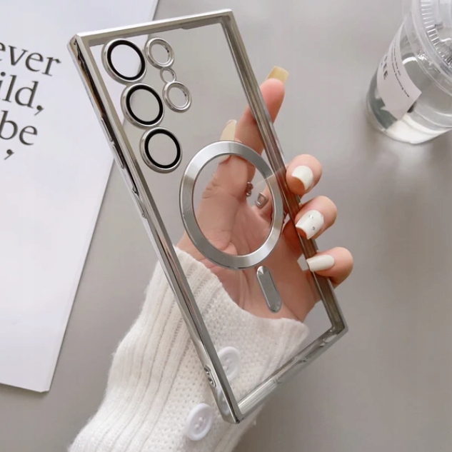 METALICZNE ETUI OBUDOWA MAGSAFE DO SAMSUNG S23 CASE GOLD ZŁOTE + POLIMER - obrazek 10