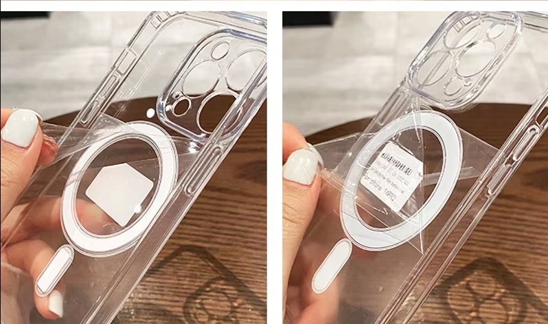 ZESTAW 3w1 ETUI MAGSAFE DO iPhone 16 CLEAR SHOCK CASE SZKŁO WYSPA - obrazek 7