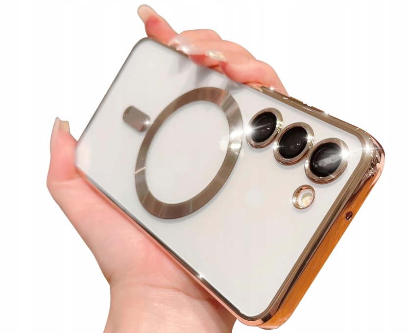 METALICZNE ETUI OBUDOWA MAGSAFE DO SAMSUNG S23 CASE GOLD ZŁOTE + POLIMER - obrazek 12