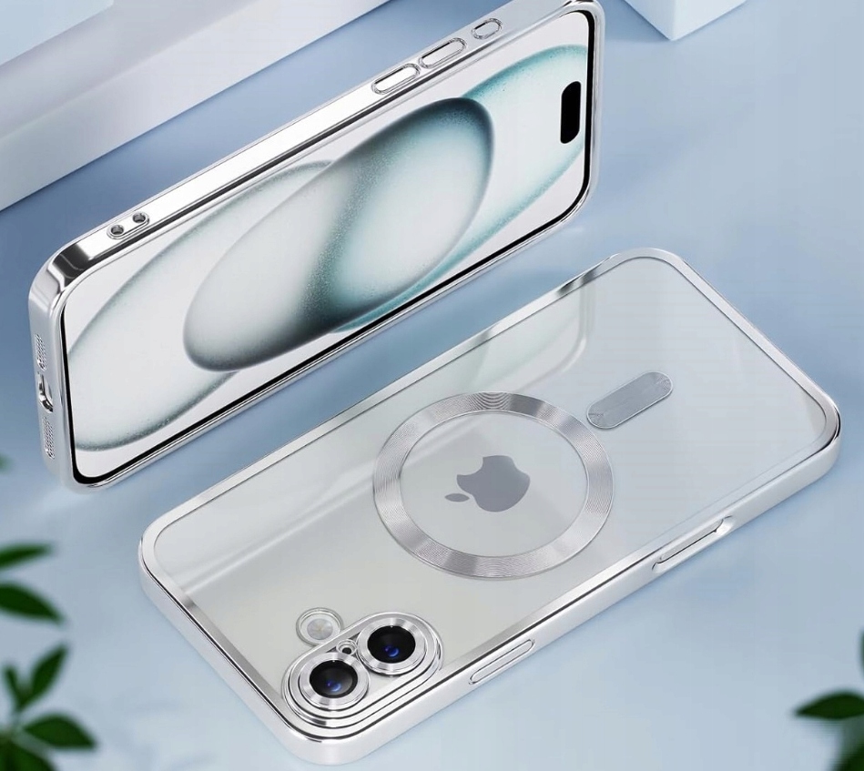 METALICZNE ETUI OBUDOWA MAGSAFE DO iPhone 16 CASE SREBRNY SILVER - obrazek 4