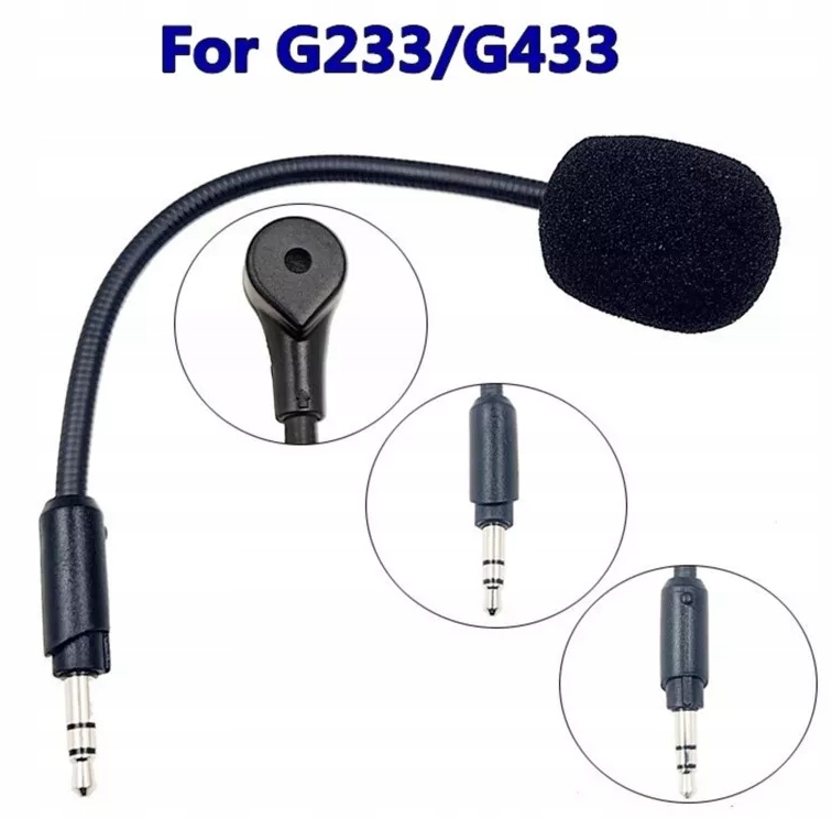 DXS MIKROFON DO SŁUCHAWEK LOGITECH G233 / G433 / G Pro JACK 3.5MM GAMING - obrazek 2