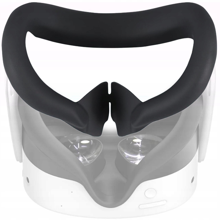 SILIKONOWA OCHRONA NA TWARZ DO META QUEST 3 CZARNA GOGLE VR NAKŁADKA OSŁONA