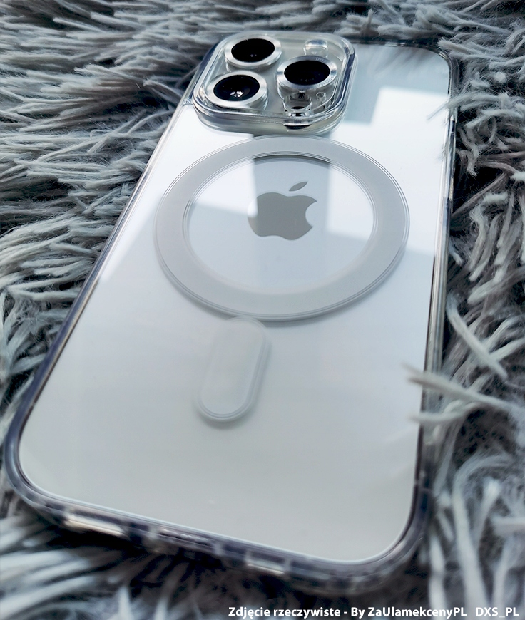 ZESTAW 3w1 ETUI MAGSAFE DO iPhone 15 Pro CLEAR SHOCK CASE SZKŁO WYSPA - obrazek 8