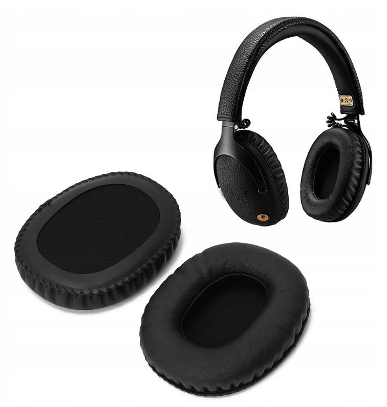 NAUSZNIKI PADY GĄBKI NAKŁADKI DO MARSHALL MONITOR CZARNE HQ + GRATIS - obrazek 6