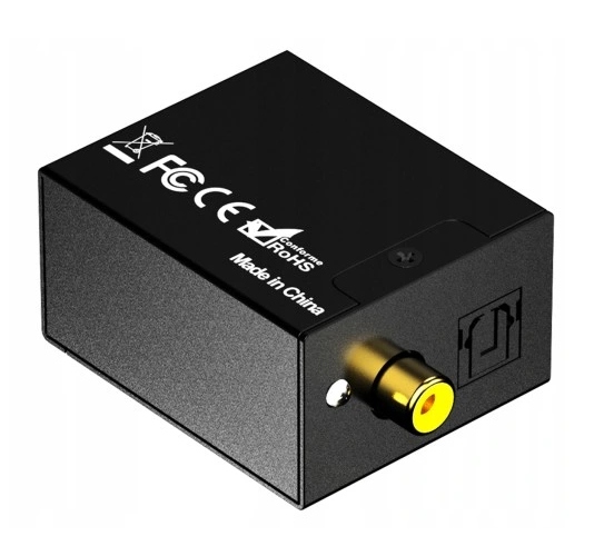 KONWERTER OPTYCZNY TOSLINK COAXIAL NA 2 CHINCH RCA - obrazek 3