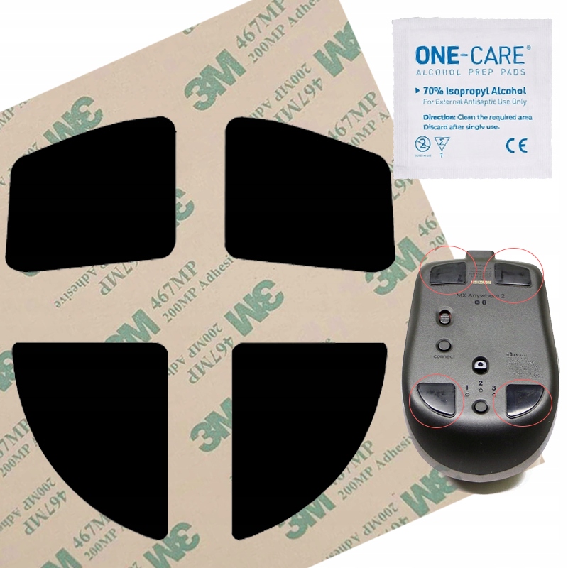 ŚLIZGACZE SLIDERY PADY DO MYSZKI LOGITECH MX ANYWHERE 2 2S M905 3M TEFLON