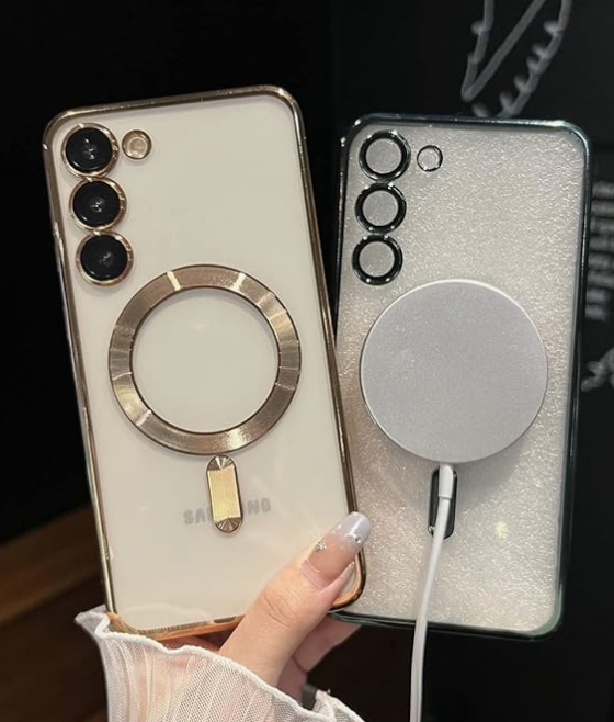 METALICZNE ETUI OBUDOWA MAGSAFE DO SAMSUNG S23 CASE GREEN ZIELONE + POLIMER - obrazek 4