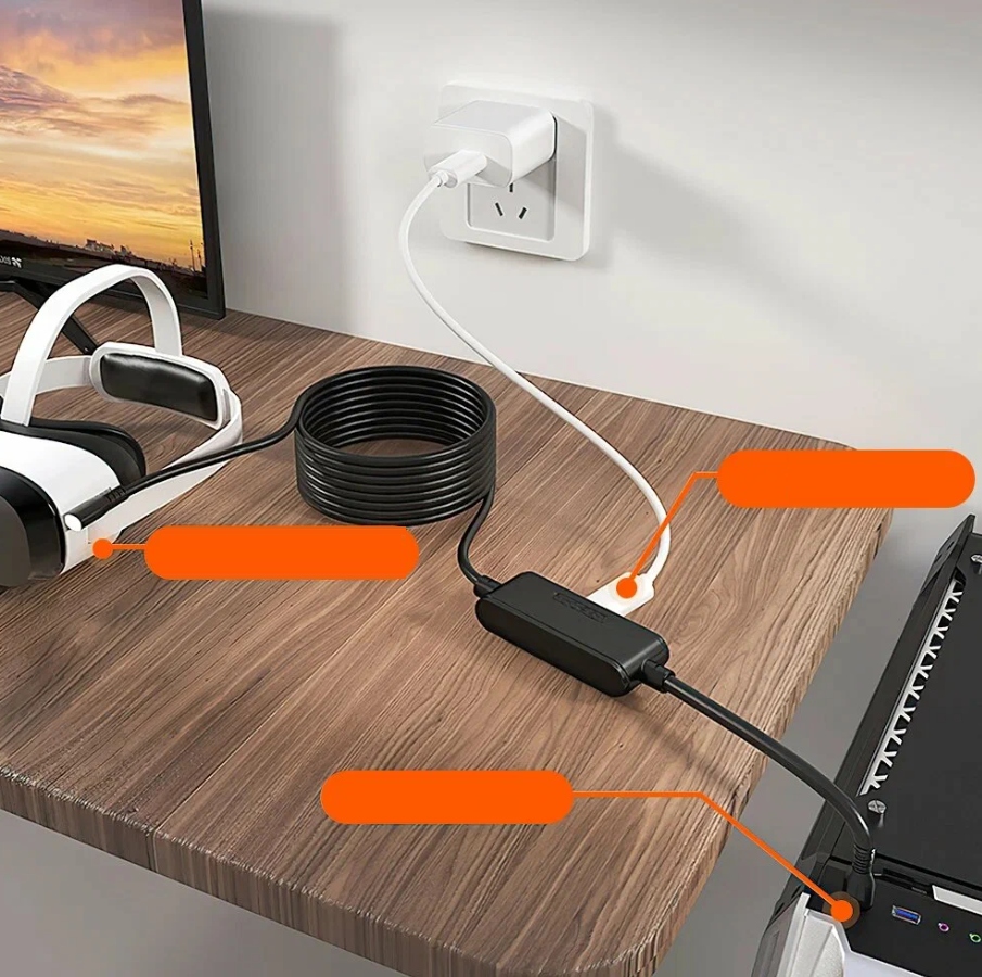 KABEL do OCULUS QUEST 3 LINK USBC 3.2 QUEST 1 QUEST 2 HIGH SPEED 5G + POWER - obrazek 3