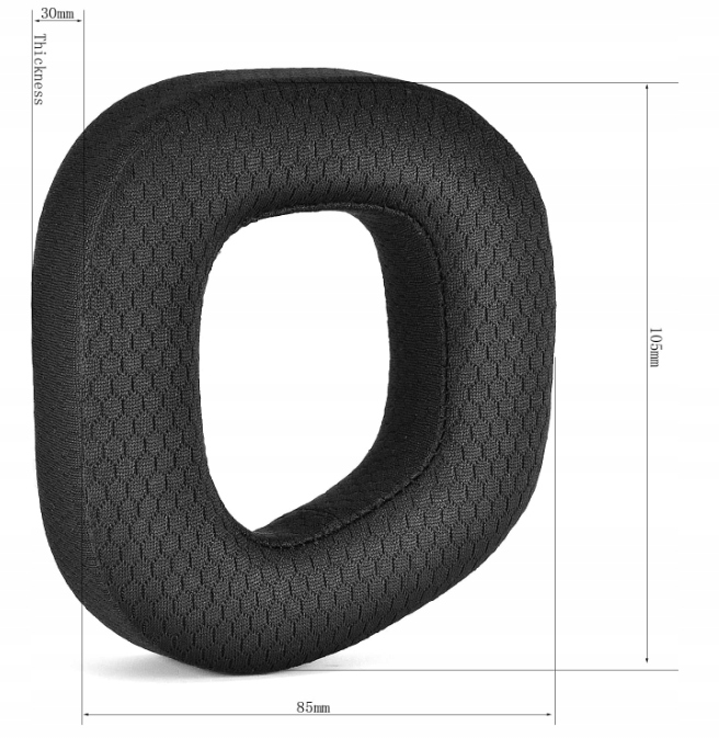 NAUSZNIKI GĄBKI PADY DO SŁUCHAWEK CORSAIR HS80 RGB GRUBE HQ - obrazek 8