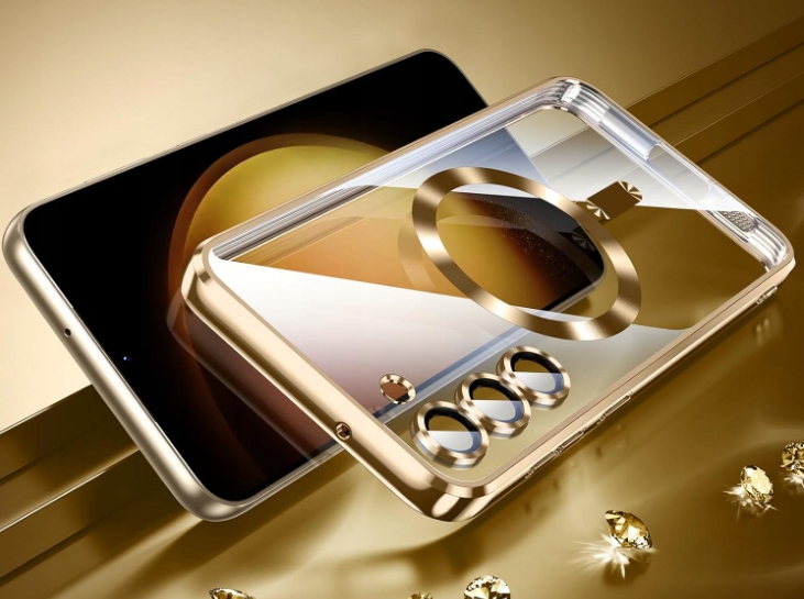 METALICZNE ETUI OBUDOWA MAGSAFE DO SAMSUNG S24 CASE GOLD ZŁOTE + POLIMER - obrazek 5